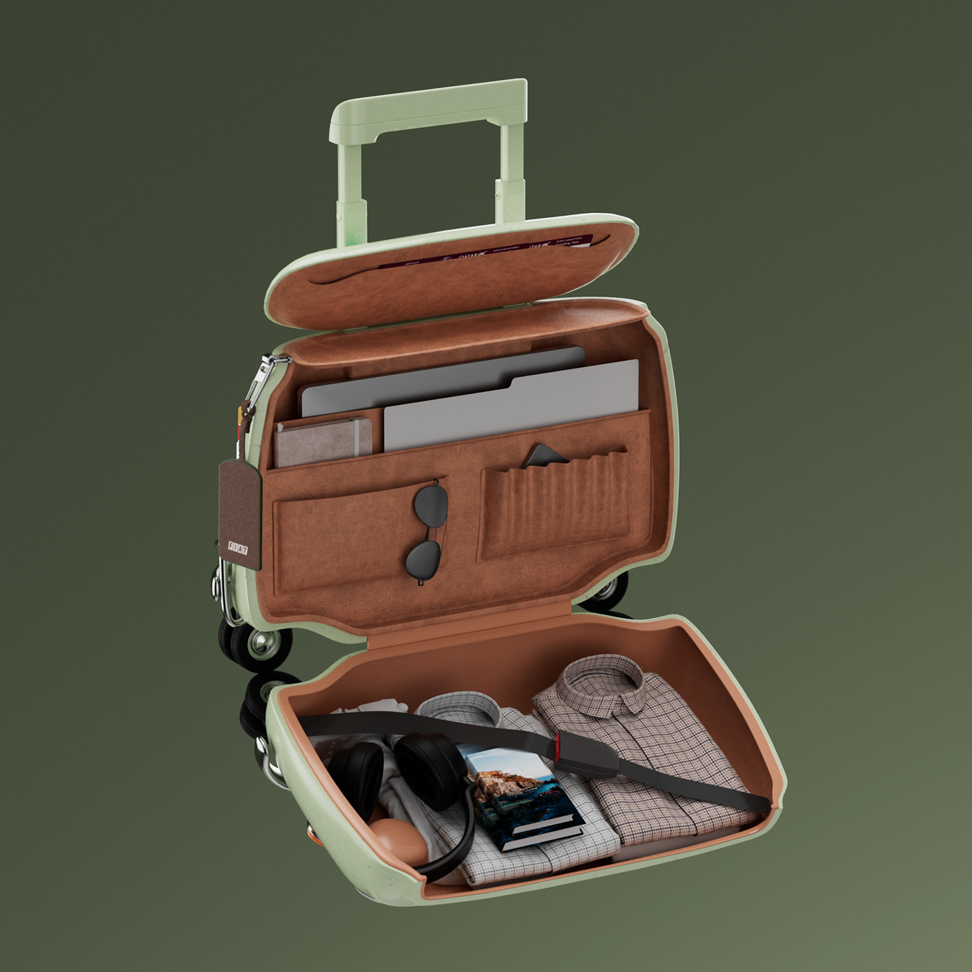 3D Conceptual Model，Automobile design，originality，Fiat 500，3D Conceptual Model，Automobile design，originality，Fiat 500，