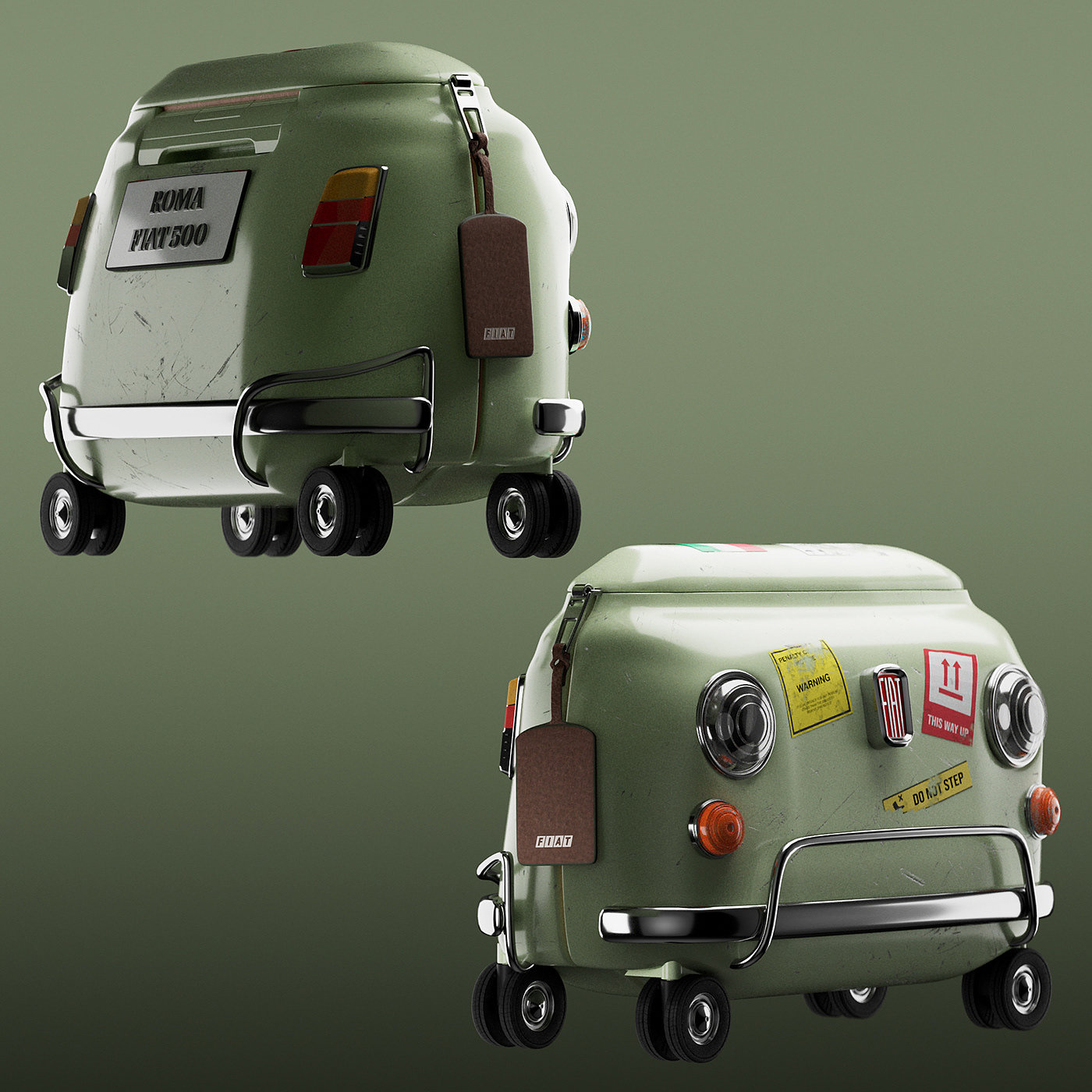 3D Conceptual Model，Automobile design，originality，Fiat 500，3D Conceptual Model，Automobile design，originality，Fiat 500，