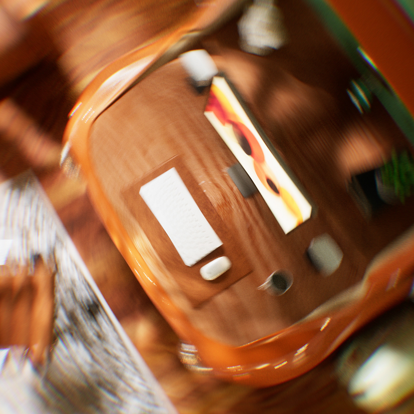 Fiat 500，3D Conceptual Model，Automotive Elements，desk，