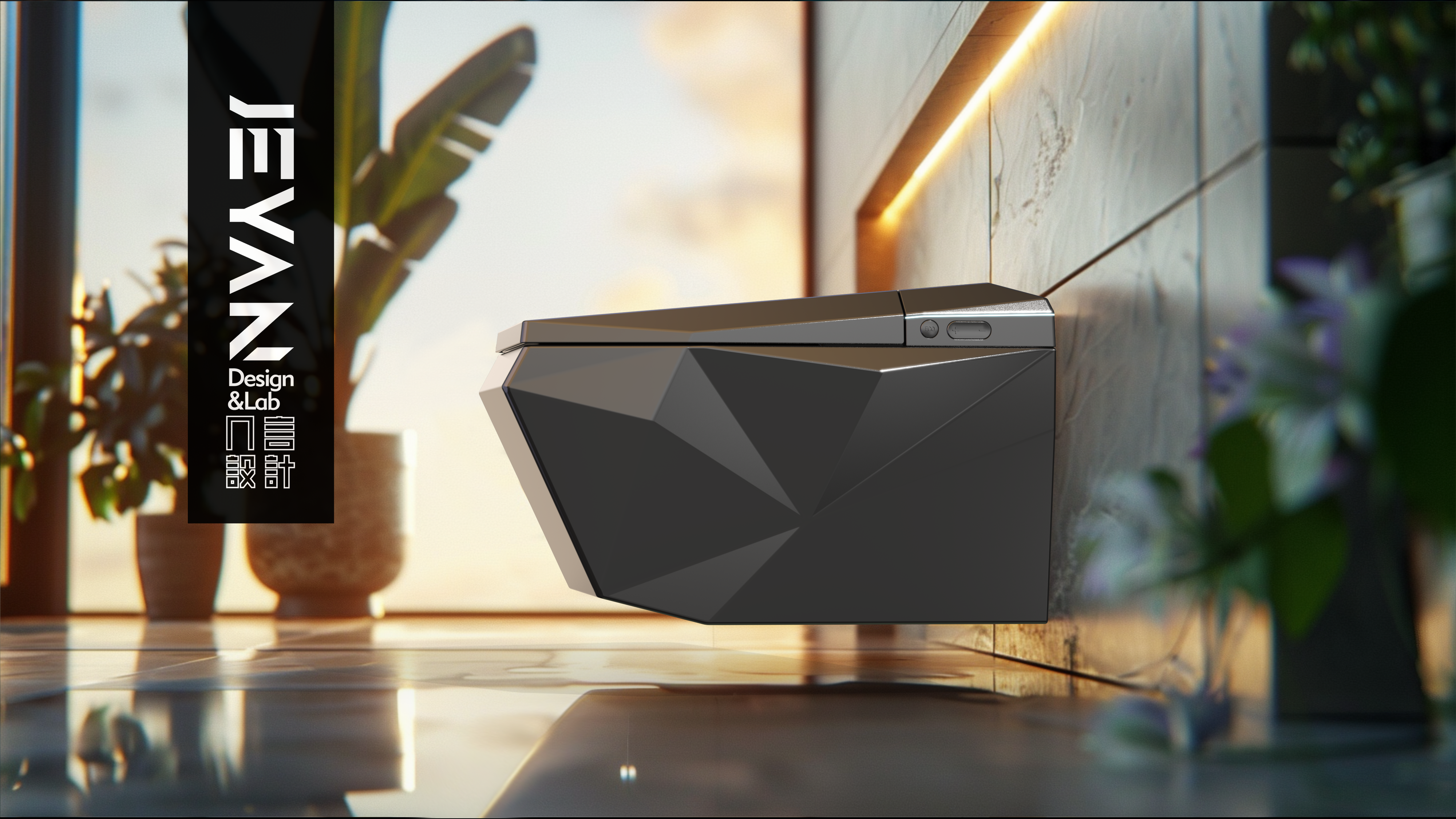 Bathroom design，Toilet design，Intelligent toilet，product design，Several words design，