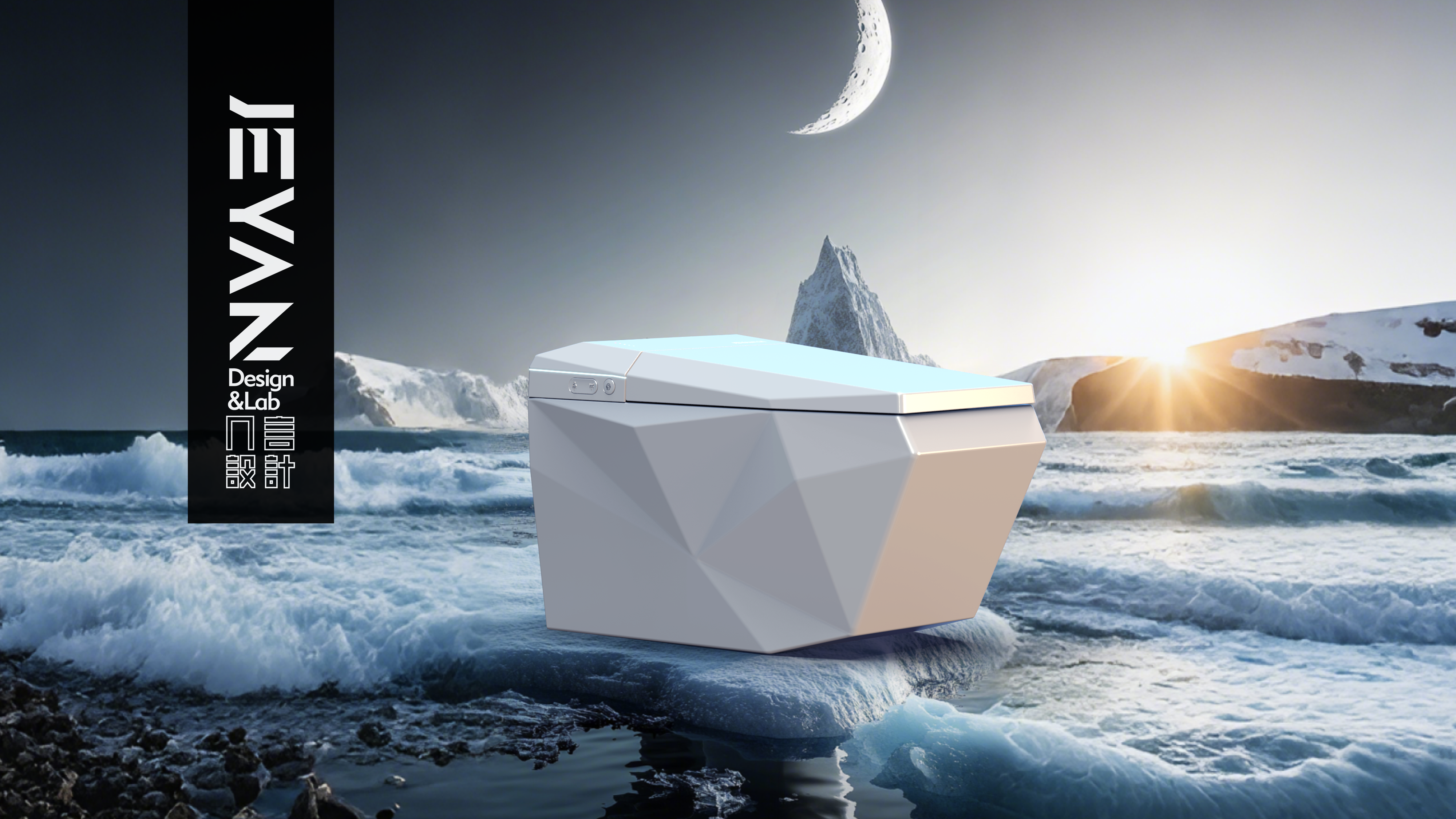 Bathroom design，Toilet design，Intelligent toilet，product design，Several words design，