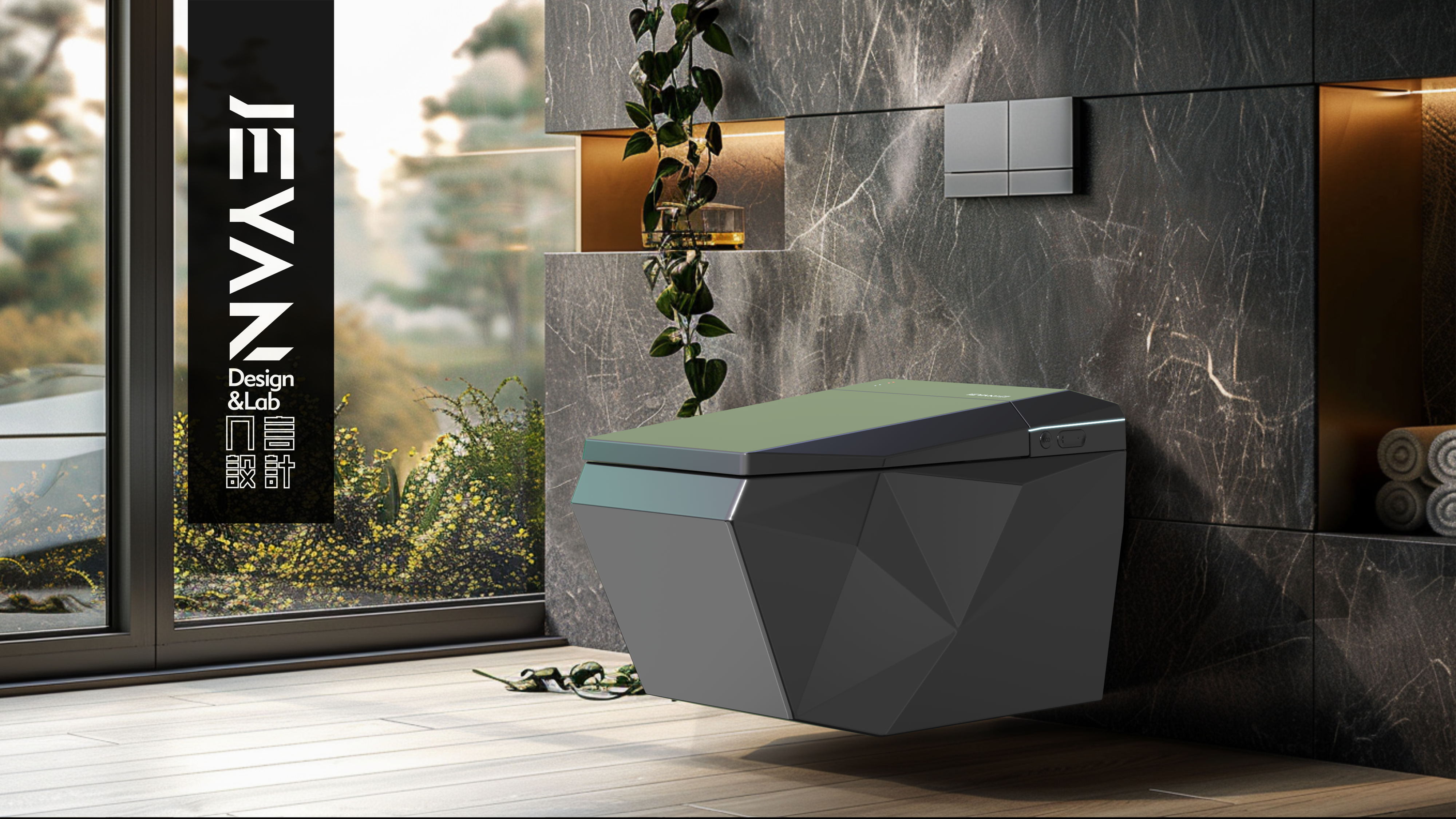 Bathroom design，Toilet design，Intelligent toilet，product design，Several words design，