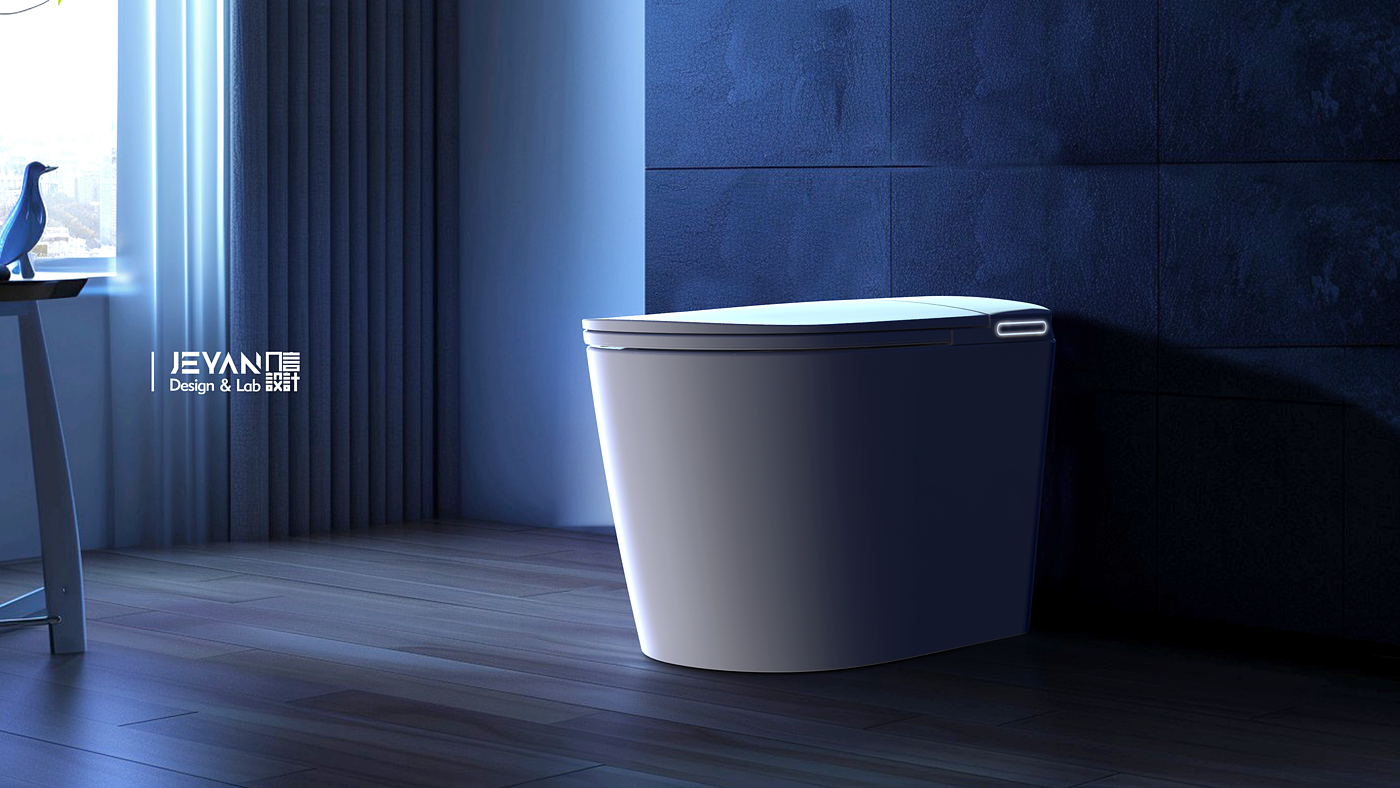 Intelligent toilet，Bathroom design，product design，Several words design，