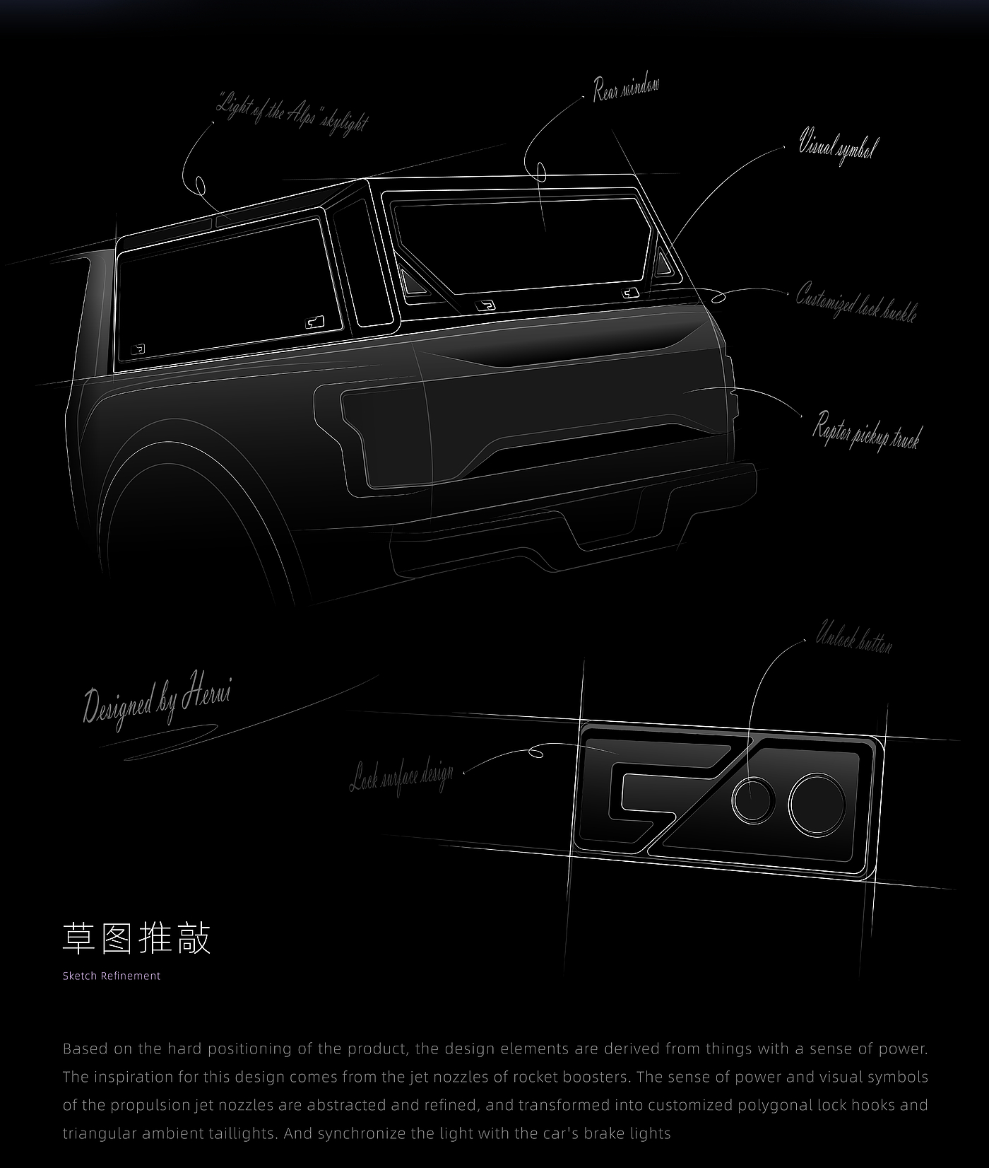 Appearance design，Automobile，Pickup High Cover，industrial design，CMF design，