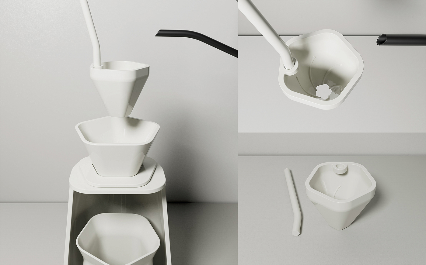 Coffee，Make coffee by hand，White noise，Light and shadow，
