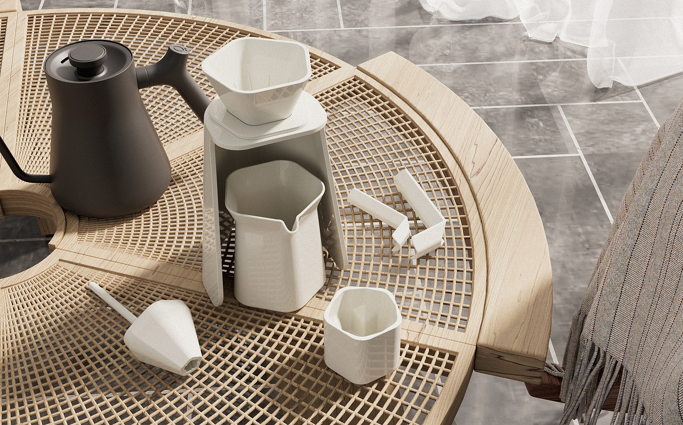 Coffee，Make coffee by hand，White noise，Light and shadow，