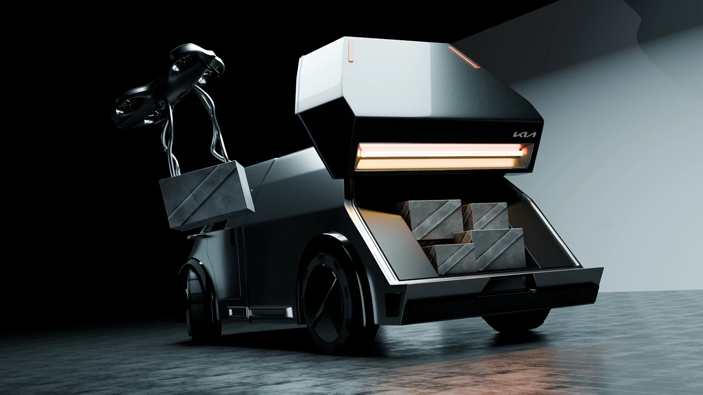 KIA BLOC，automation，Delivery system，semi-autonomous driving，modularization，