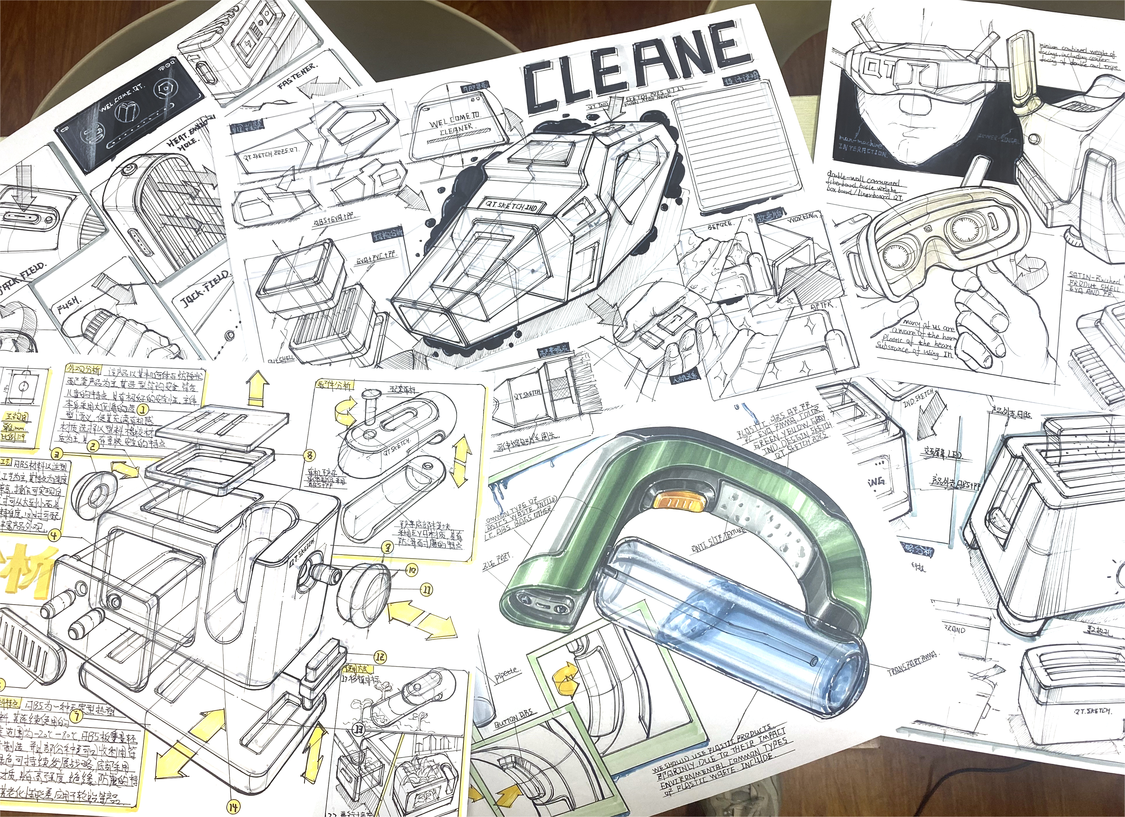 Product design hand-painted, industrial design hand-painted, hand-painted，