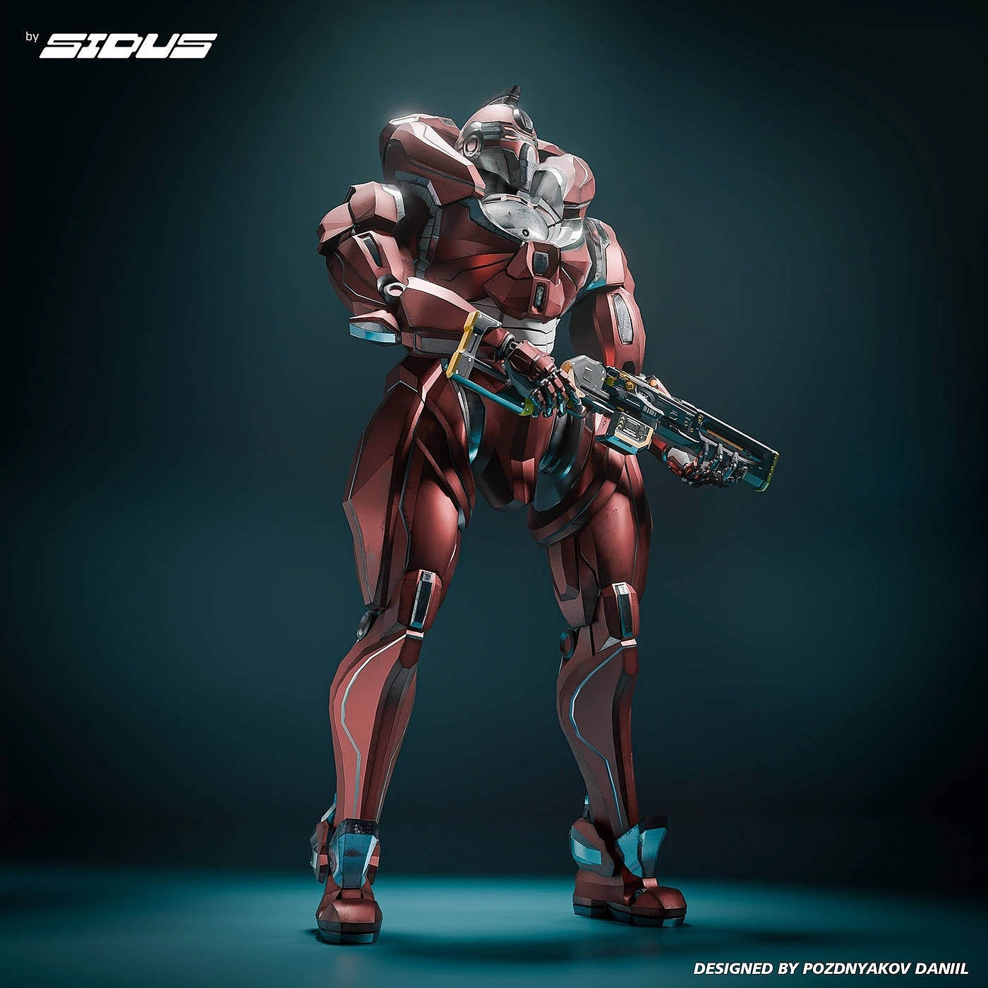 robot，SIDUS HEROES，Cyborg Tank，Mecha tank，Metallic texture，