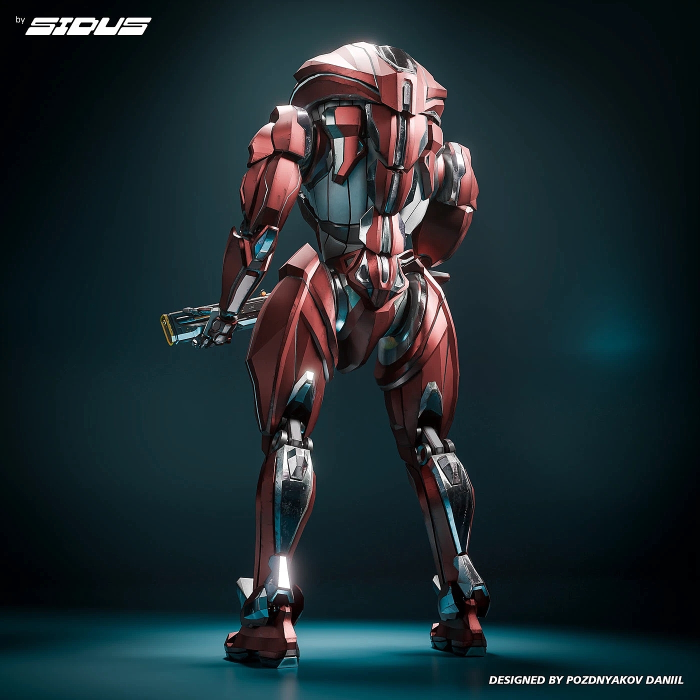robot，SIDUS HEROES，Cyborg Tank，Mecha tank，Metallic texture，