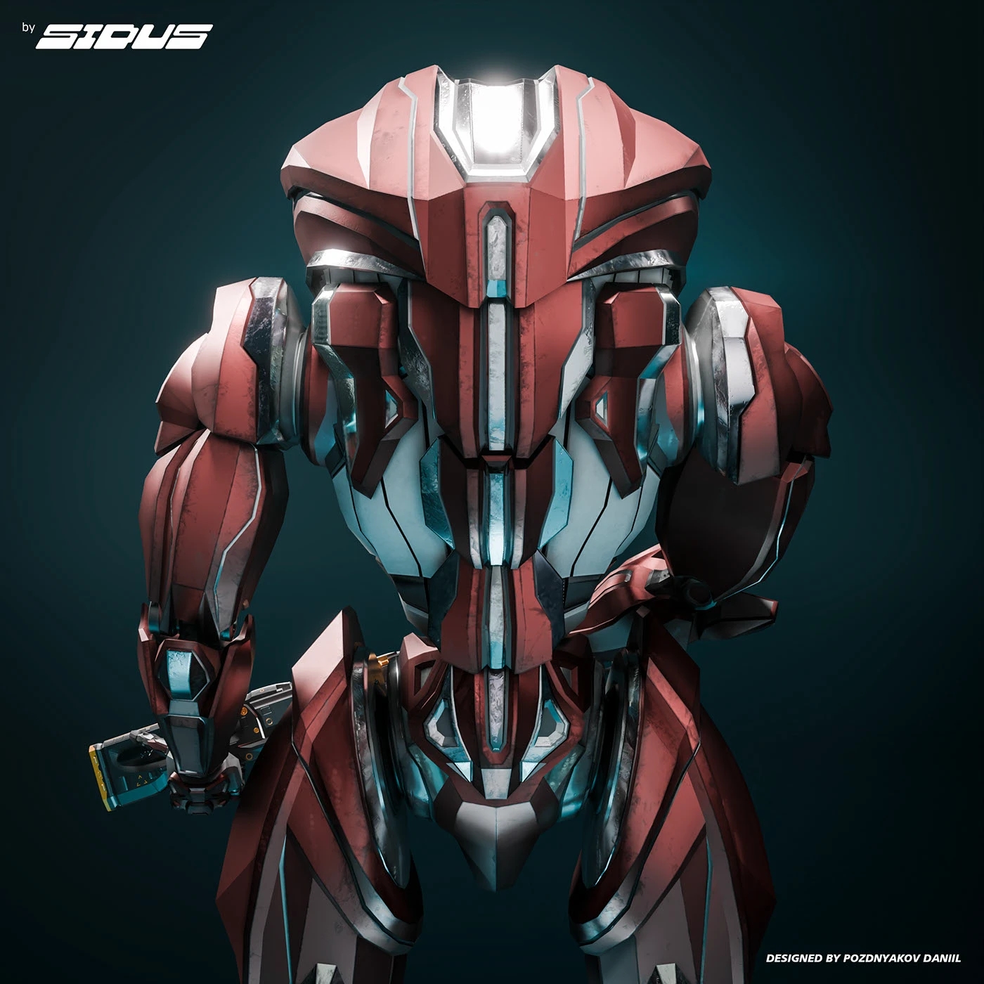 robot，SIDUS HEROES，Cyborg Tank，Mecha tank，Metallic texture，
