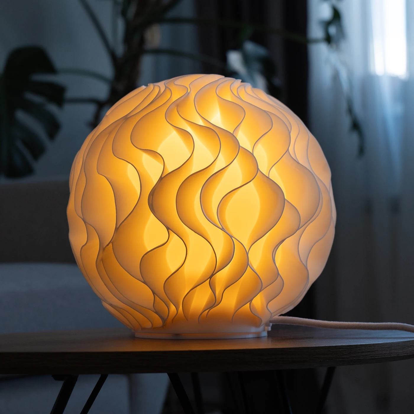 LEORA，lamps and lanterns，Sculpture lamp，Sphere Design，pla，