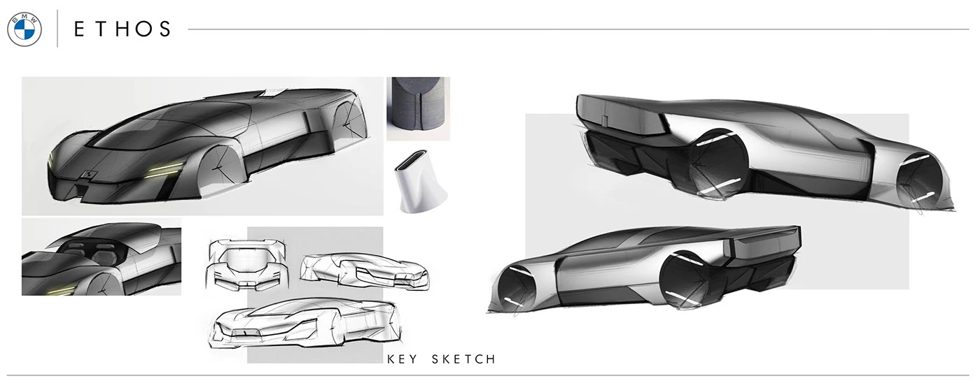 BMW Ethos，aerodynamics，Muscular sensation，Hydrogen fuel cell，Zero emission，