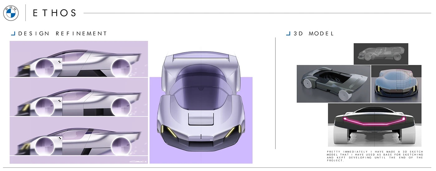 BMW Ethos，aerodynamics，Muscular sensation，Hydrogen fuel cell，Zero emission，