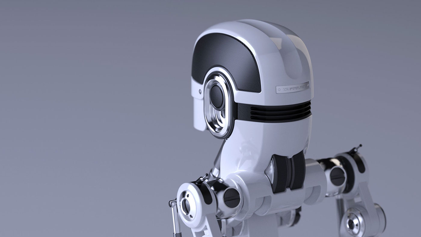 Single wheel，white，robot，intelligence，