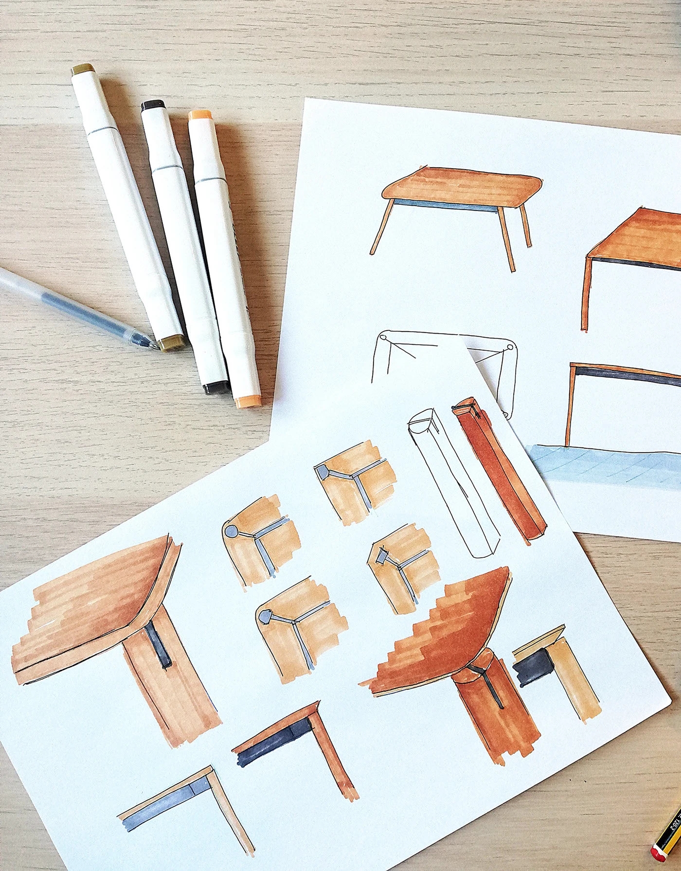 Laga，table，TREKU，metallic color point，Nordic furniture，