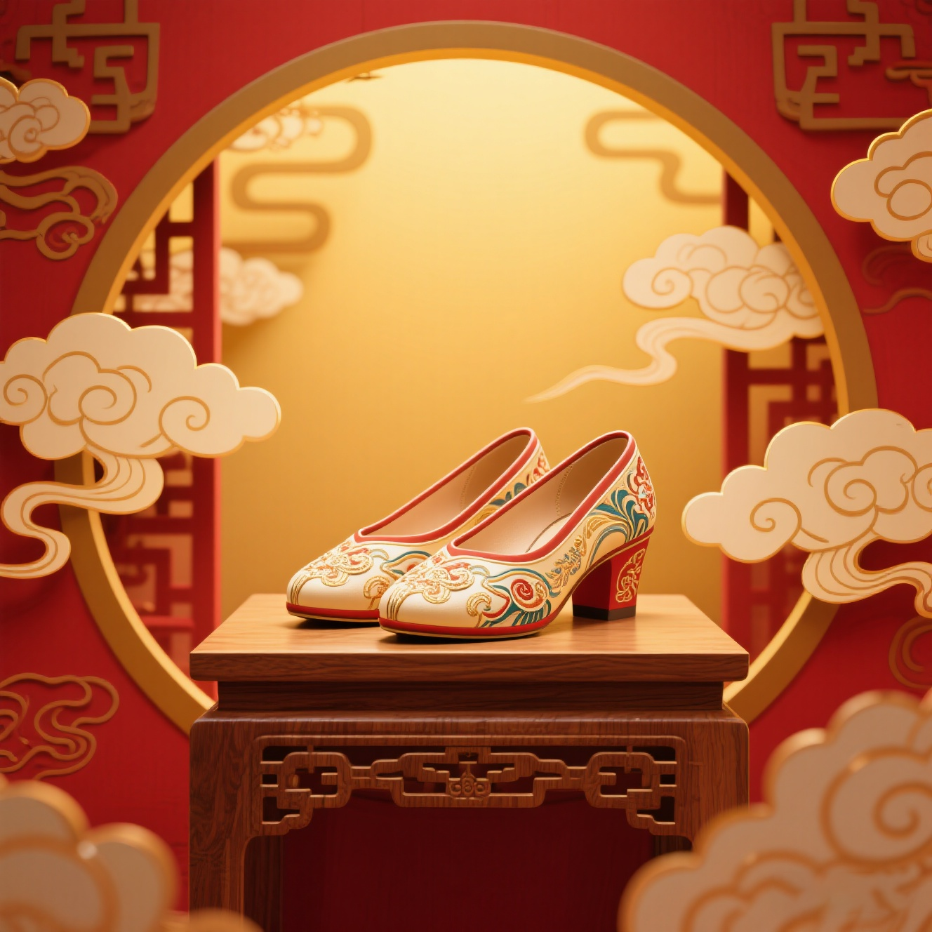 traditional women's shoes，