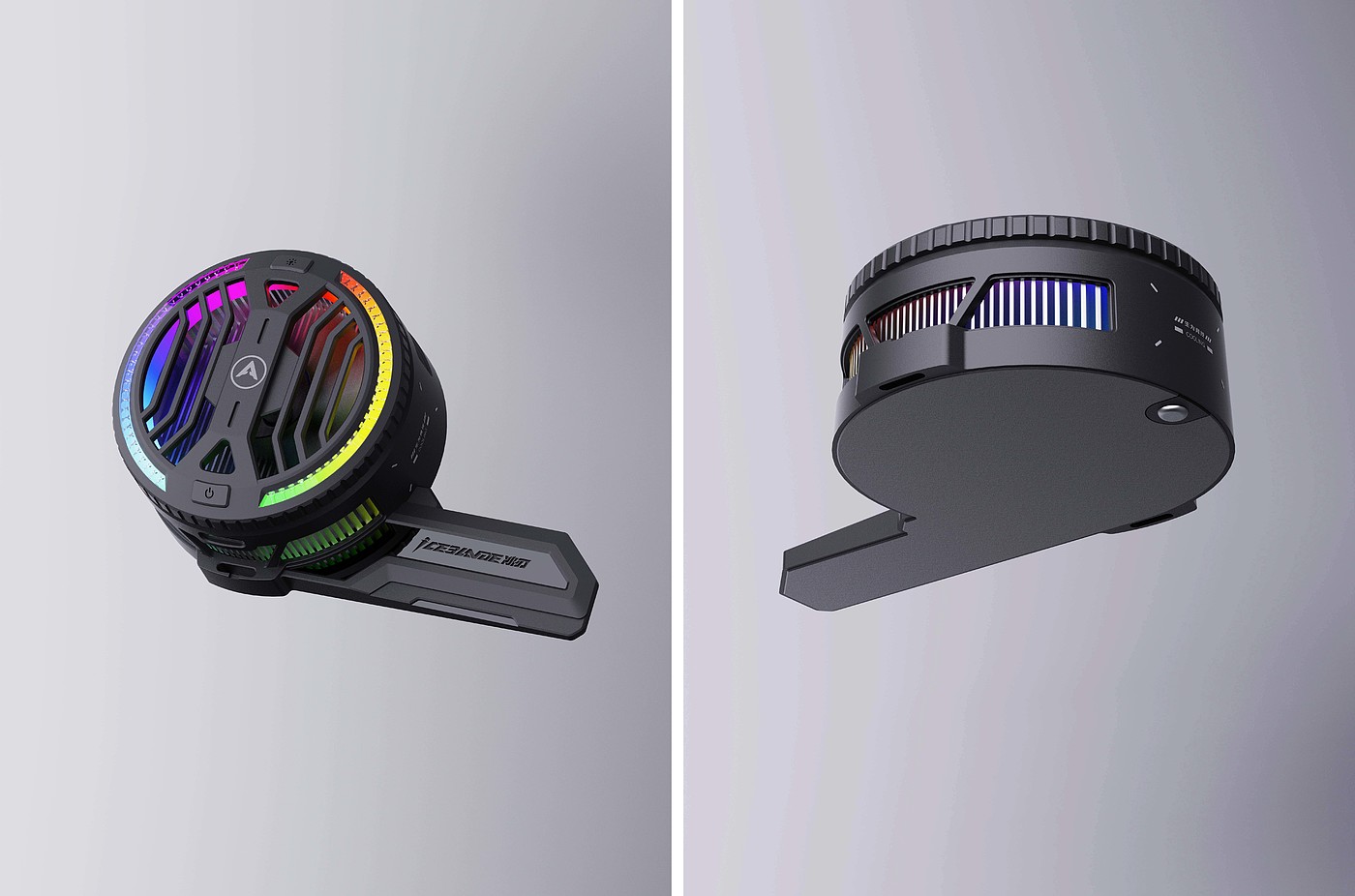 Mobile phone radiator，L-type radiator，Magnetic attraction，Clip，refrigeration icing，cooling，RGB lamp effect，PIVA，