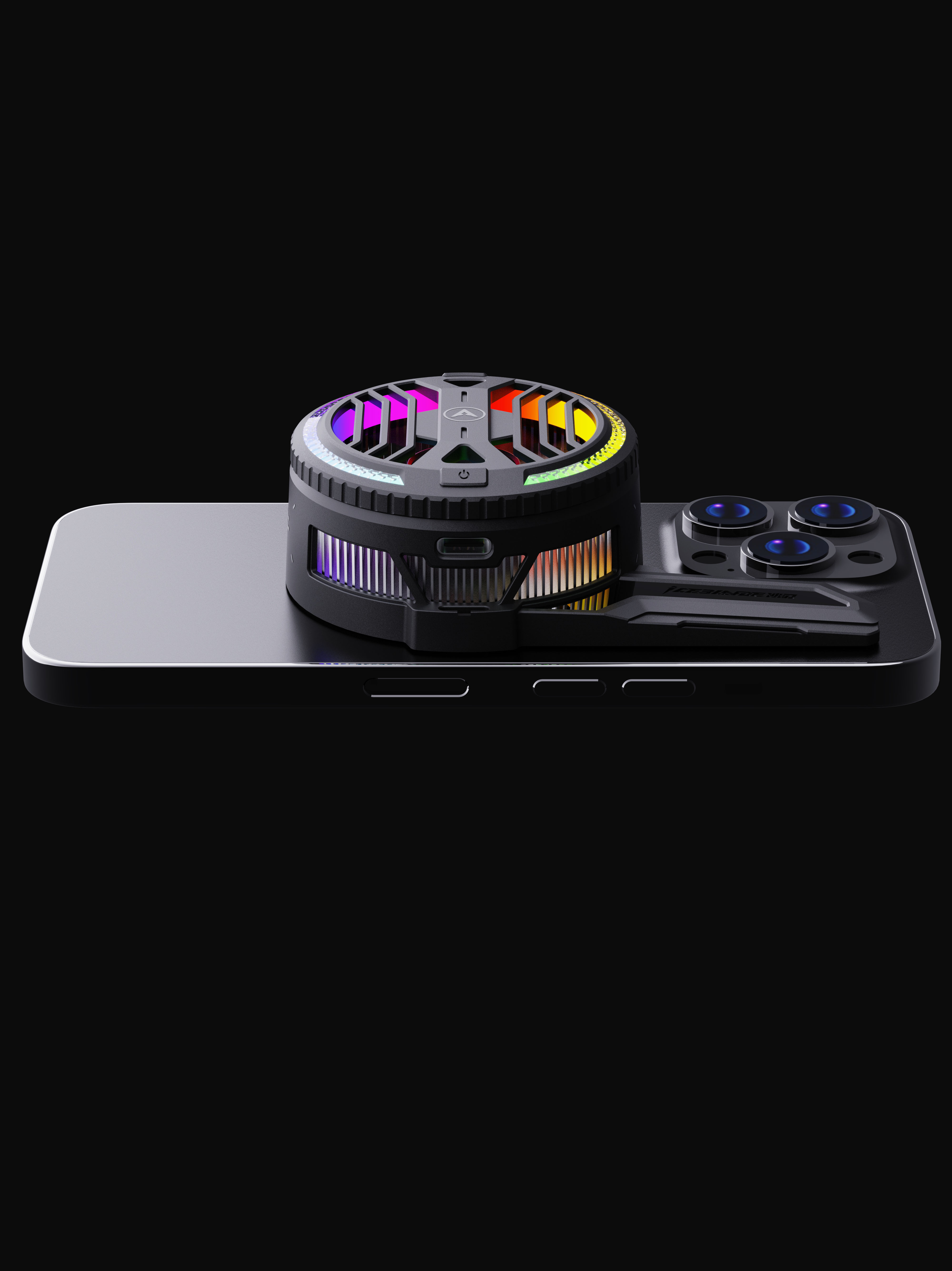 Mobile phone radiator，L-type radiator，Magnetic attraction，Clip，refrigeration icing，cooling，RGB lamp effect，PIVA，