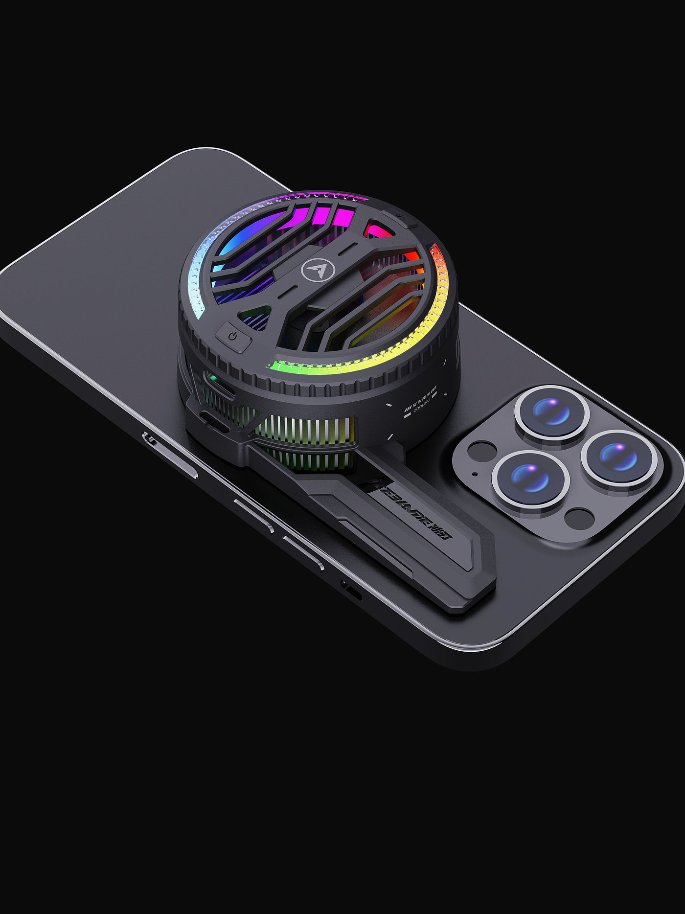 Mobile phone radiator，L-type radiator，Magnetic attraction，Clip，refrigeration icing，cooling，RGB lamp effect，PIVA，