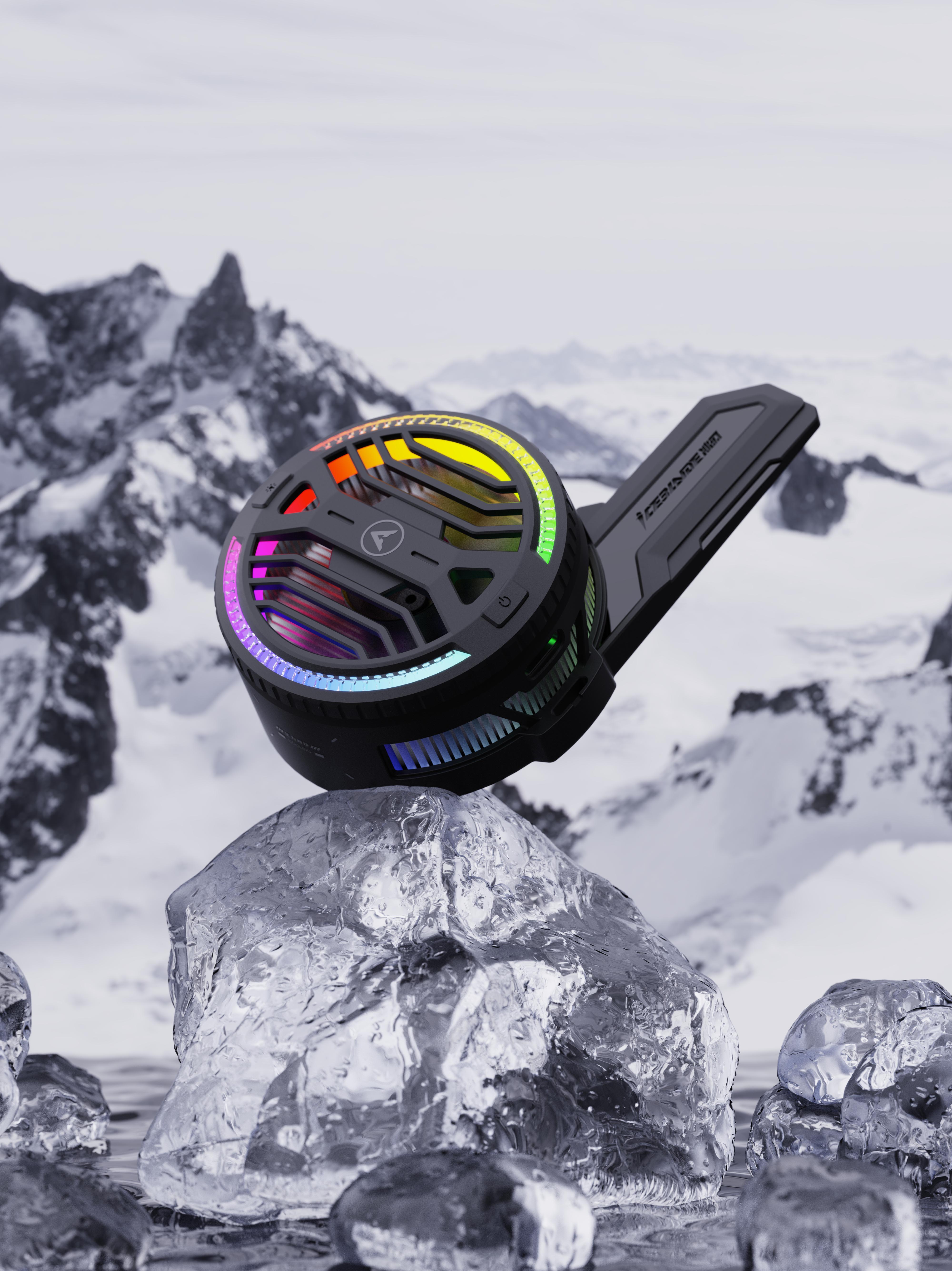 Mobile phone radiator，L-type radiator，Magnetic attraction，Clip，refrigeration icing，cooling，RGB lamp effect，PIVA，