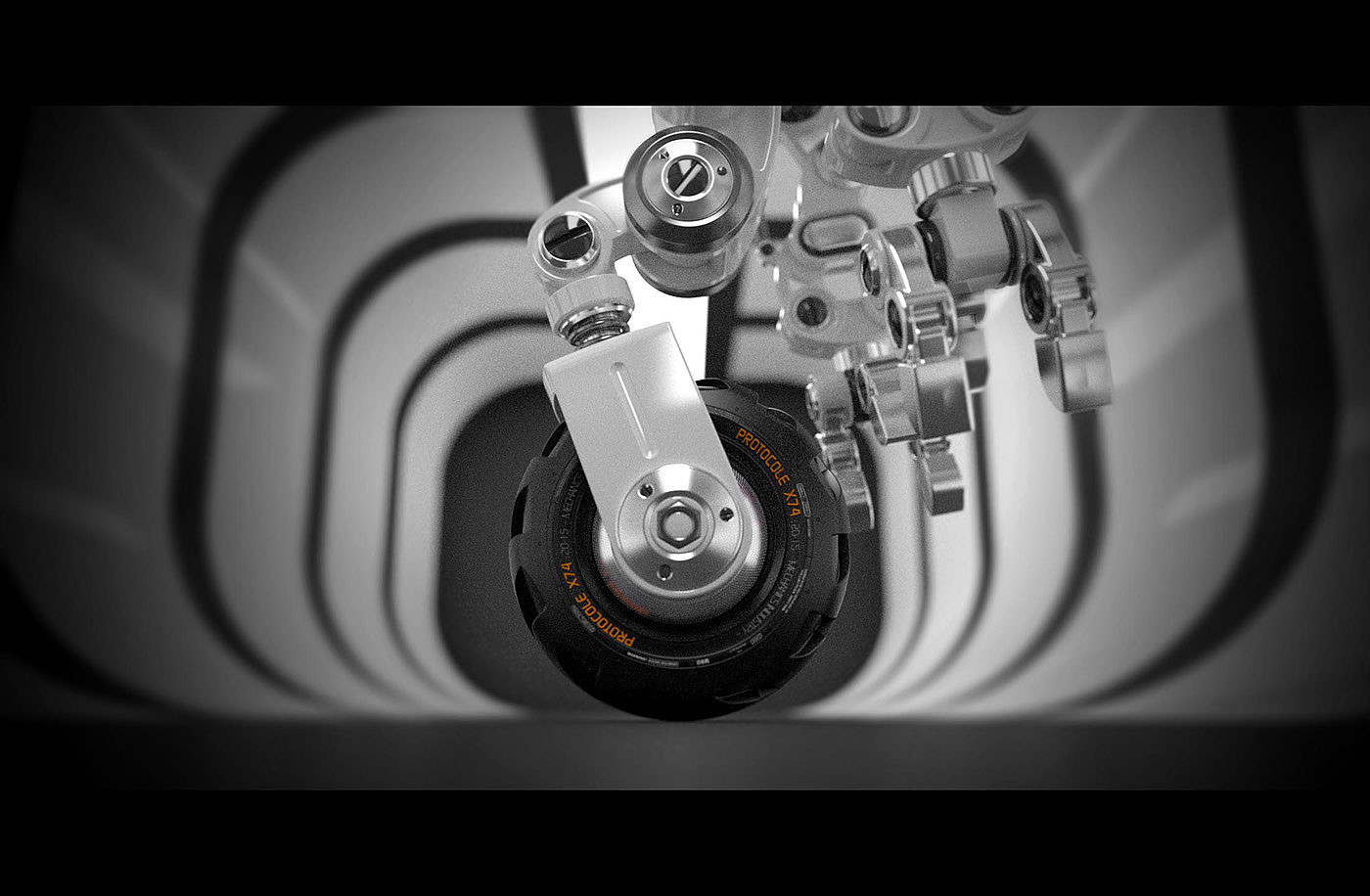 Single wheel，white，robot，intelligence，