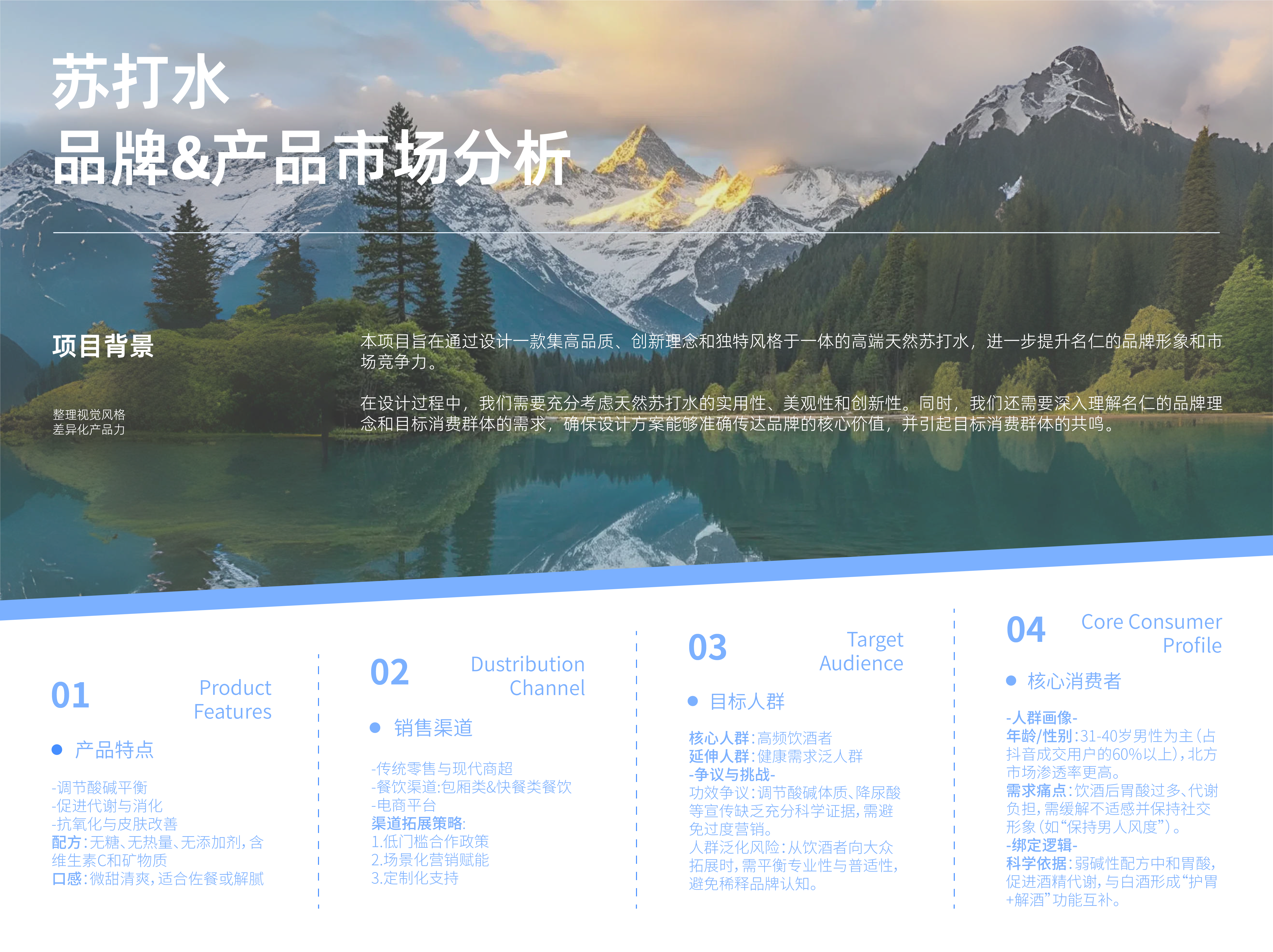 packing design，Mingren Soda Water，Bottle logo design，Water packaging，process planning，