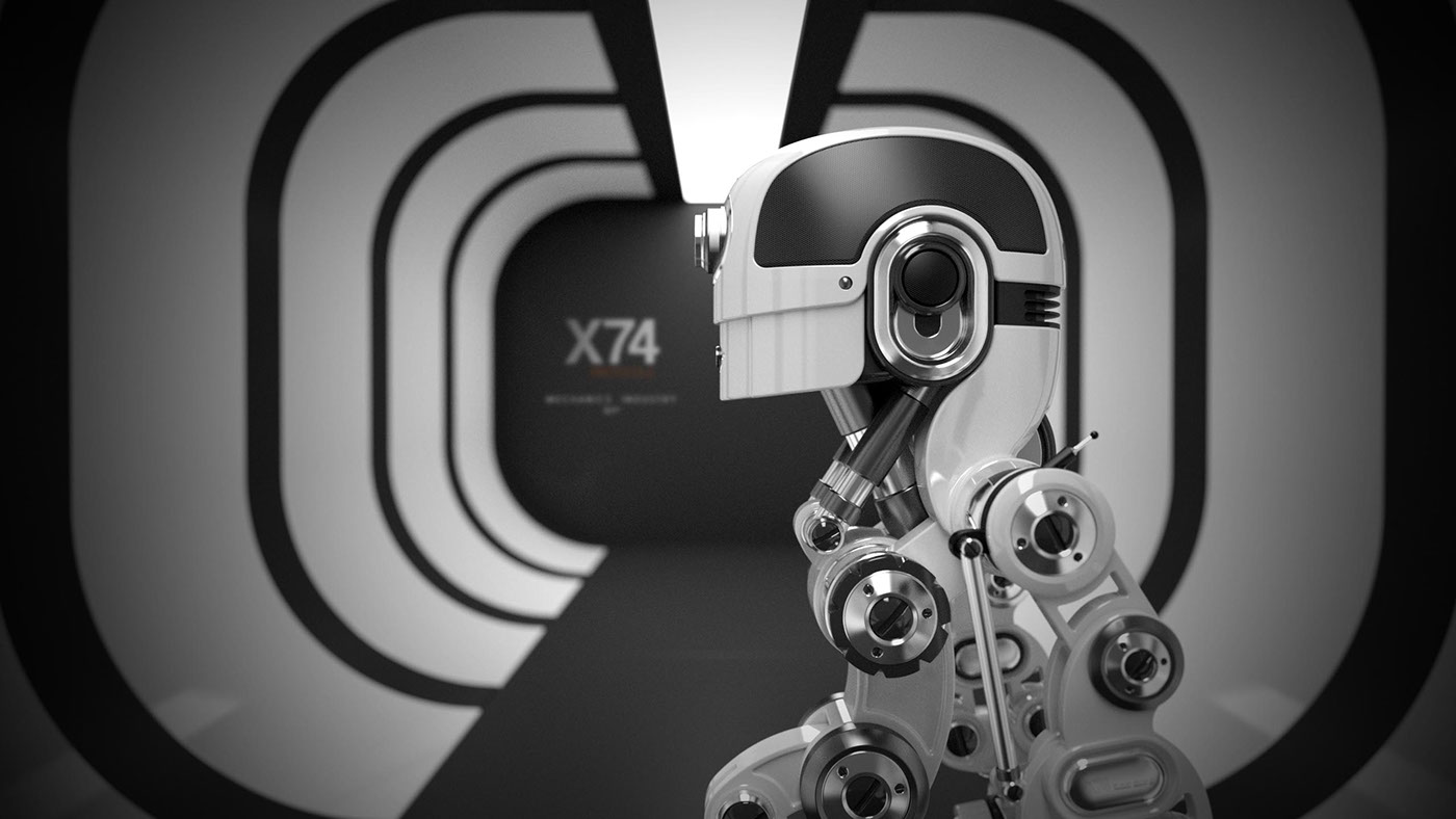 Single wheel，white，robot，intelligence，