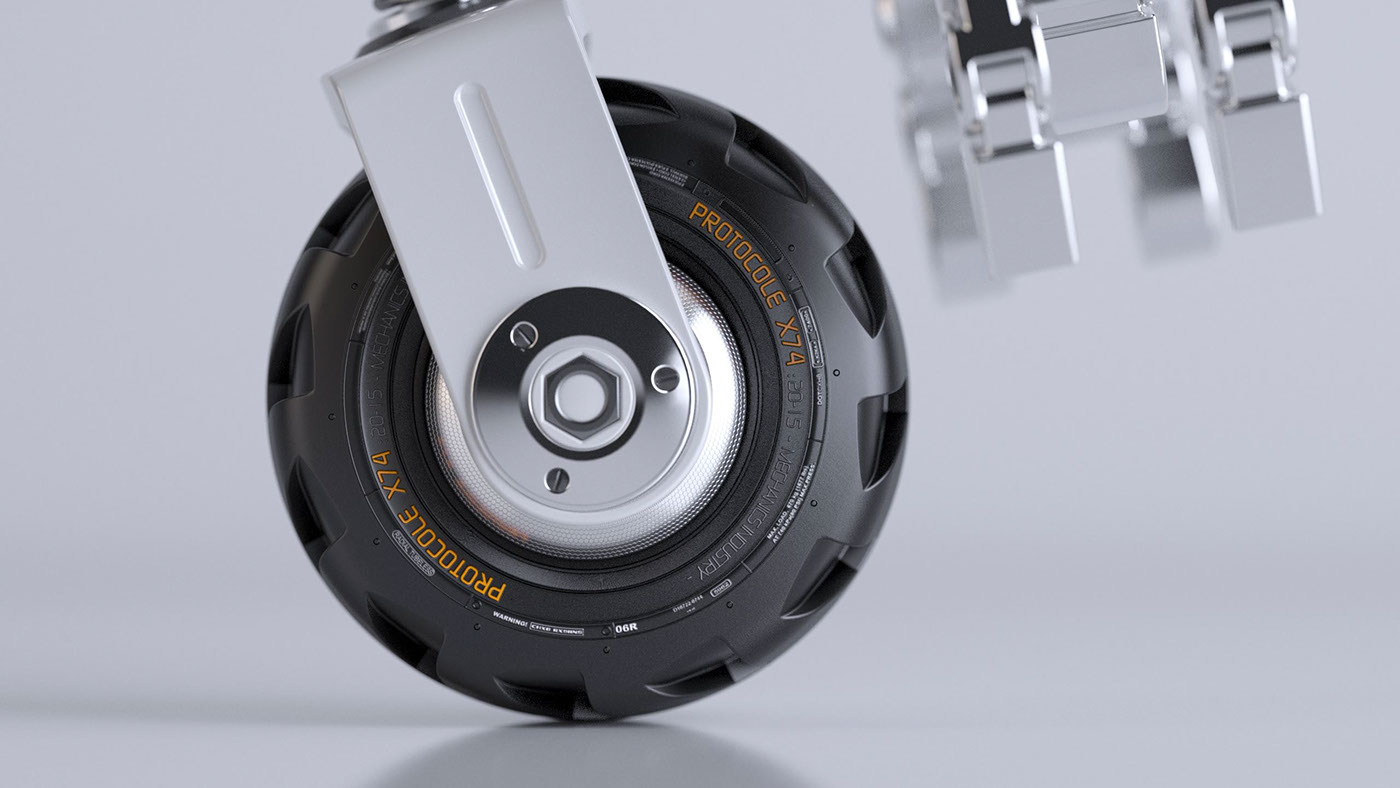 Single wheel，white，robot，intelligence，