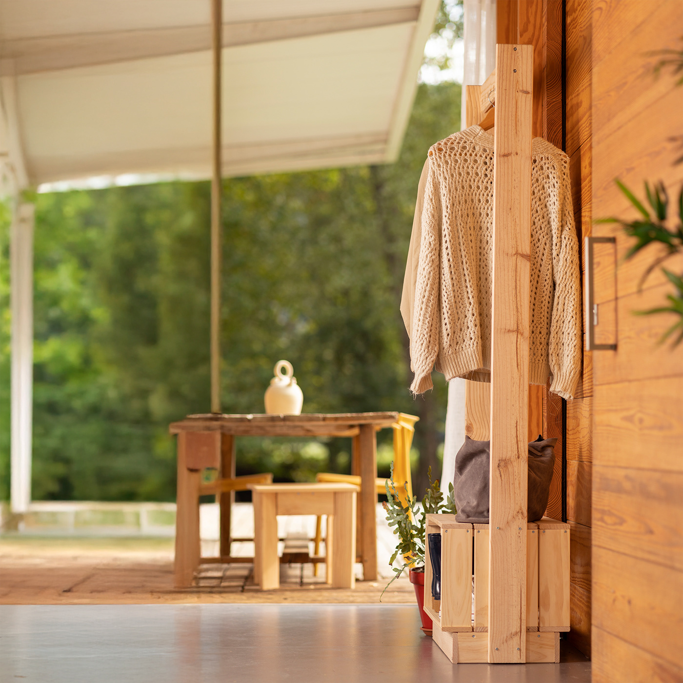 Beka，Coat rack，Fruit Box Inspiration，woodwork，Shoes and clothing partition，