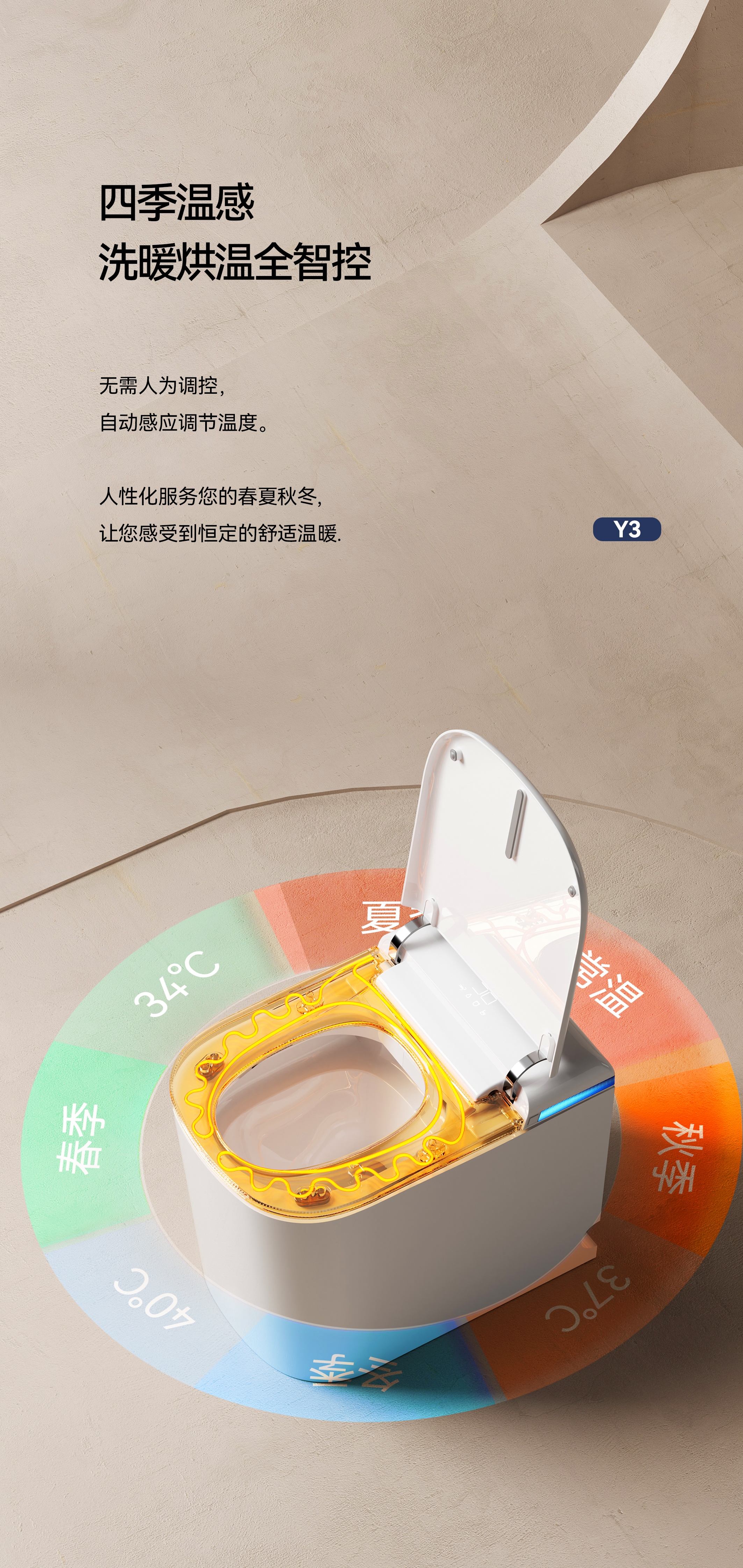 Square U-shaped small short section，Intelligent toilet，