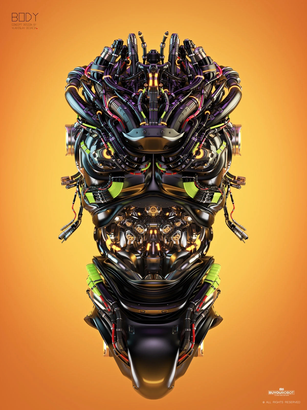 hard core aesthetics，Mechanical concept，robot，Future of science and technology，Cyberpunk，