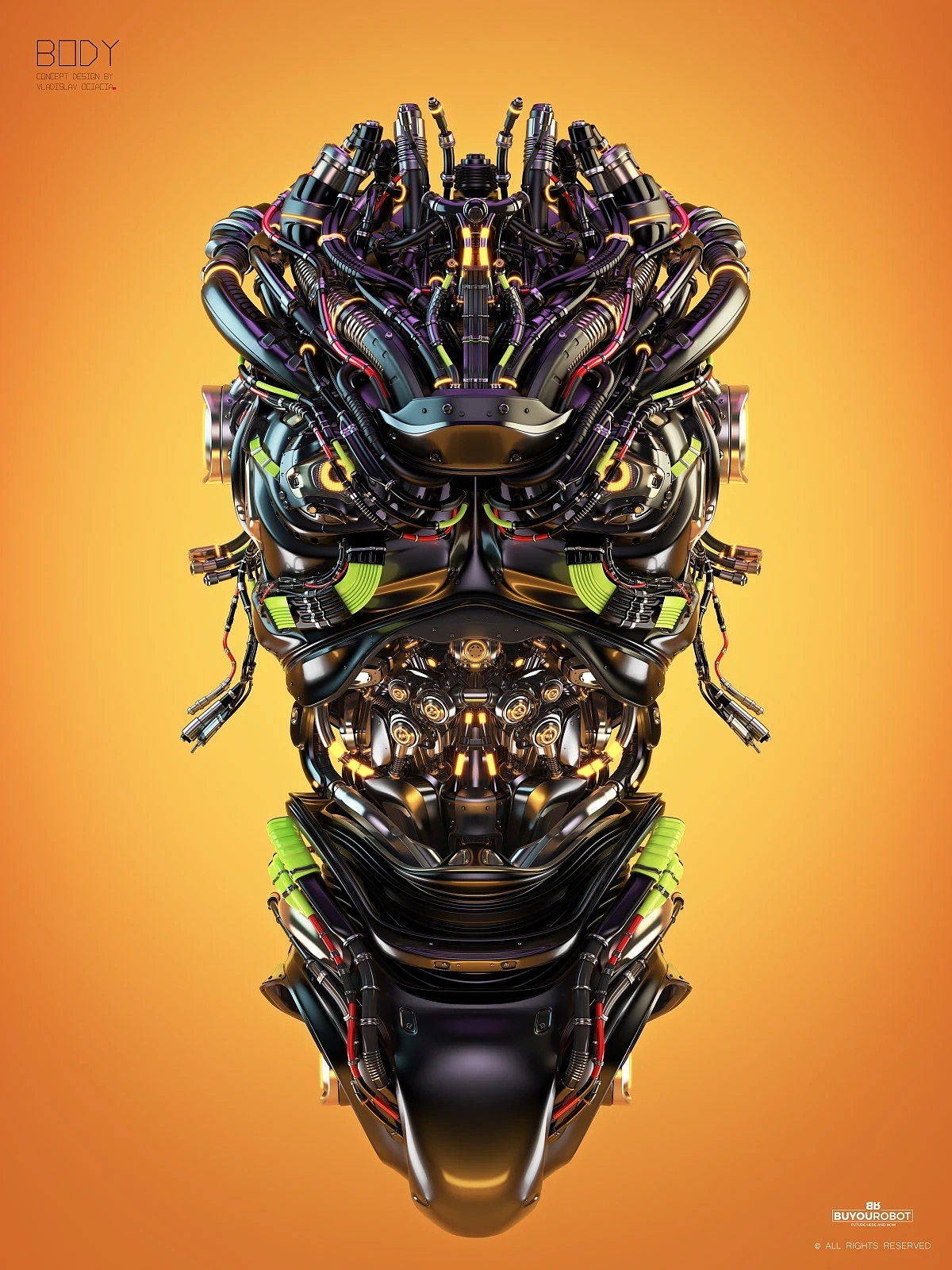 hard core aesthetics，Mechanical concept，robot，Future of science and technology，Cyberpunk，