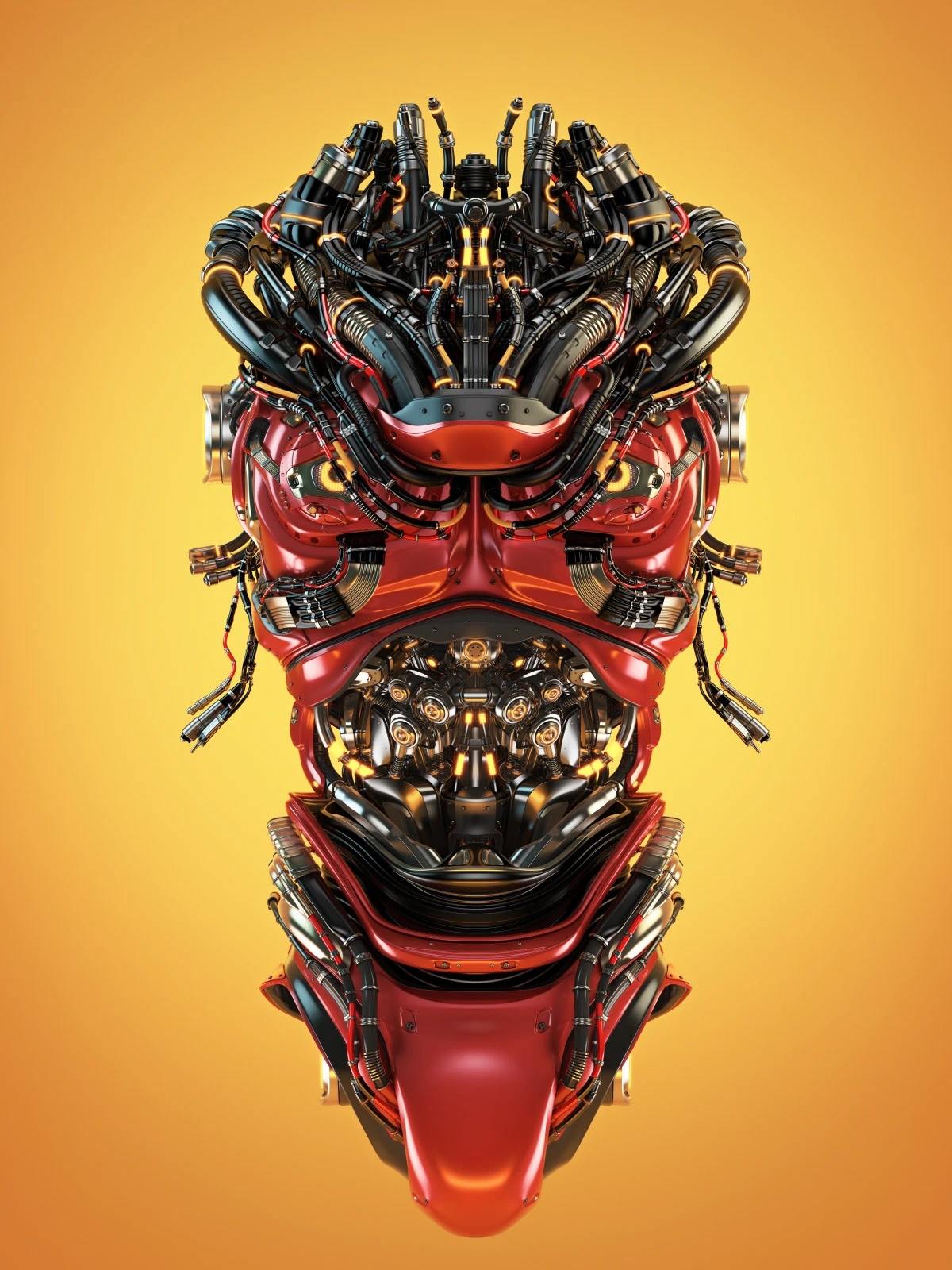 hard core aesthetics，Mechanical concept，robot，Future of science and technology，Cyberpunk，