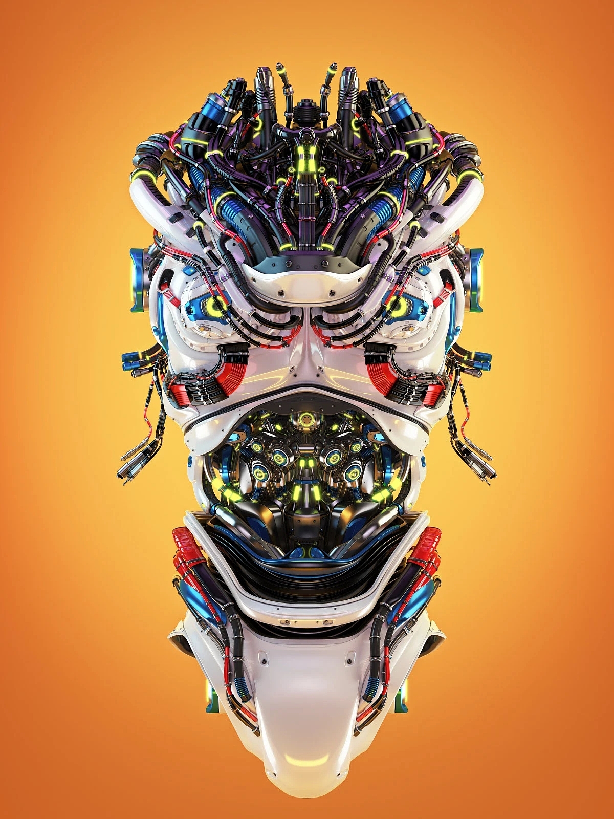 hard core aesthetics，Mechanical concept，robot，Future of science and technology，Cyberpunk，