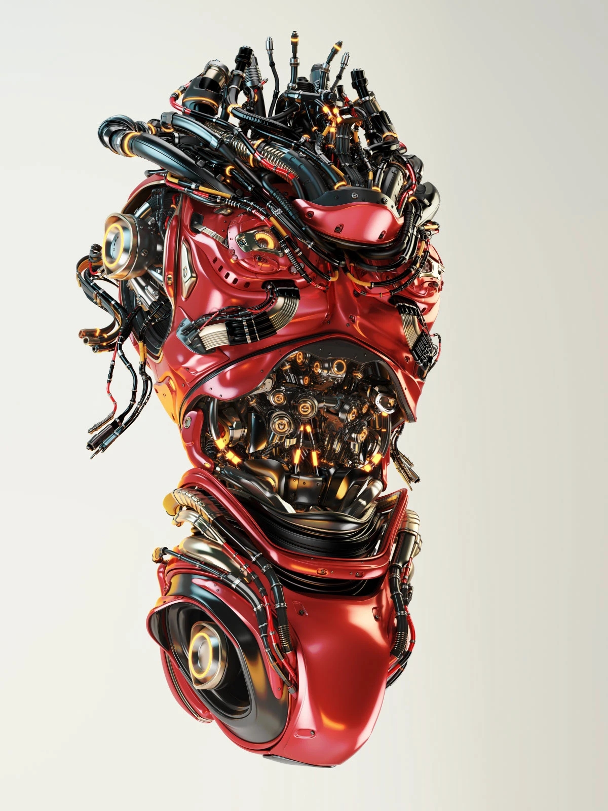 hard core aesthetics，Mechanical concept，robot，Future of science and technology，Cyberpunk，
