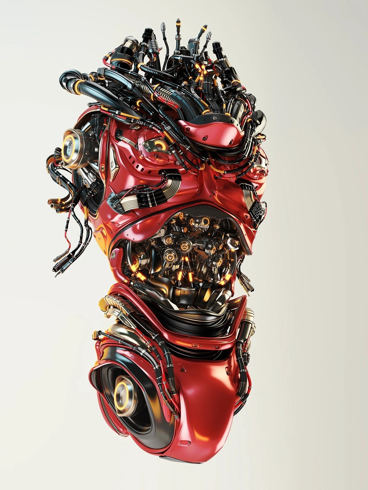 hard core aesthetics，Mechanical concept，robot，Future of science and technology，Cyberpunk，