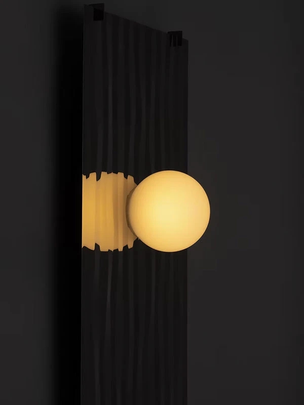 Wall lamp，Hanjiang River Scenic Area，Metal plate，spherical，