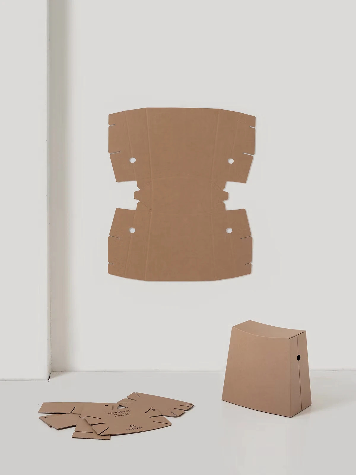 workshop，stool，carton，Comfortable load-bearing，Flat packaging，