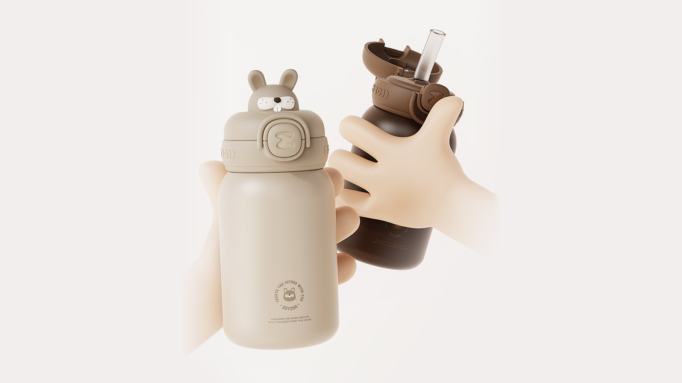 zoyzoii，vacuum cup，Animal series，Outdoor travel，