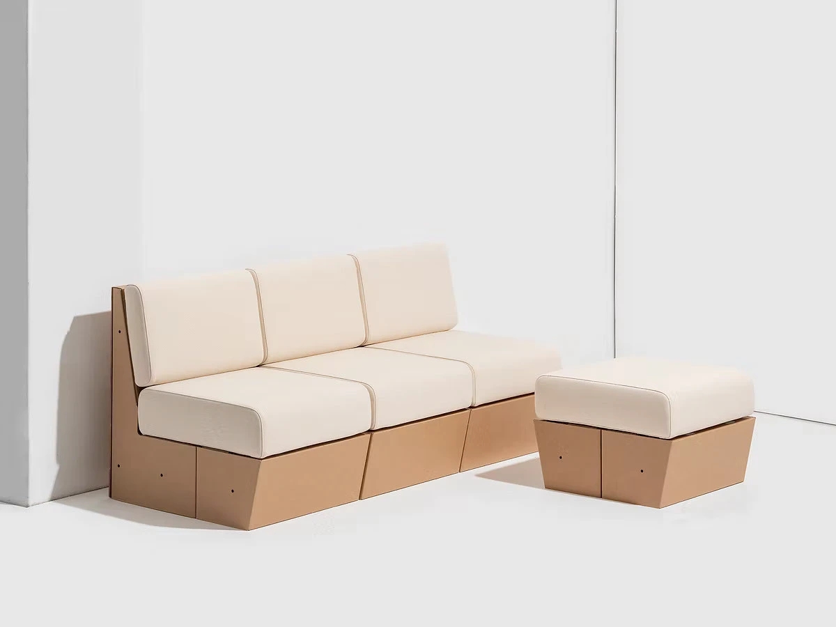 Voyage，PAPER POP，Cardboard Sofa，modularization，Environmental protection design，