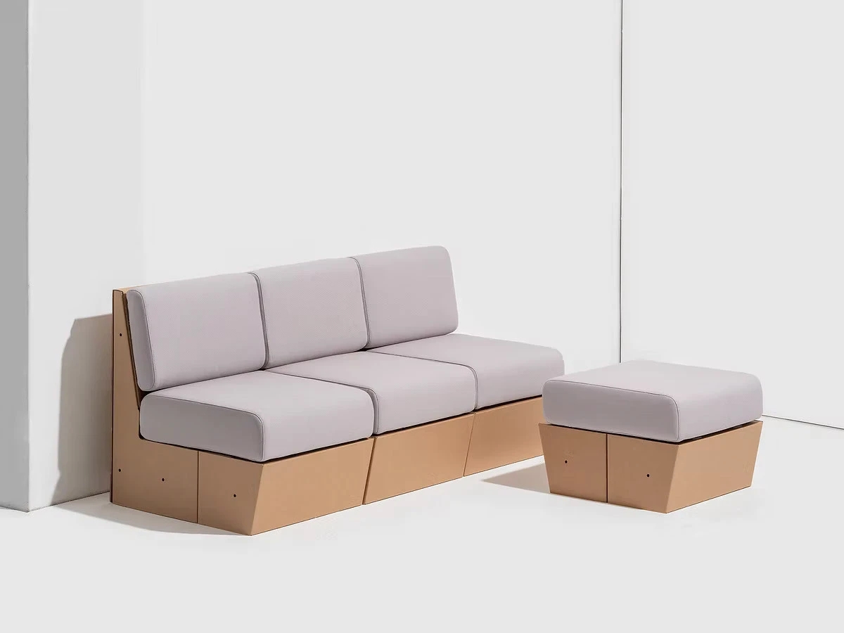 Voyage，PAPER POP，Cardboard Sofa，modularization，Environmental protection design，