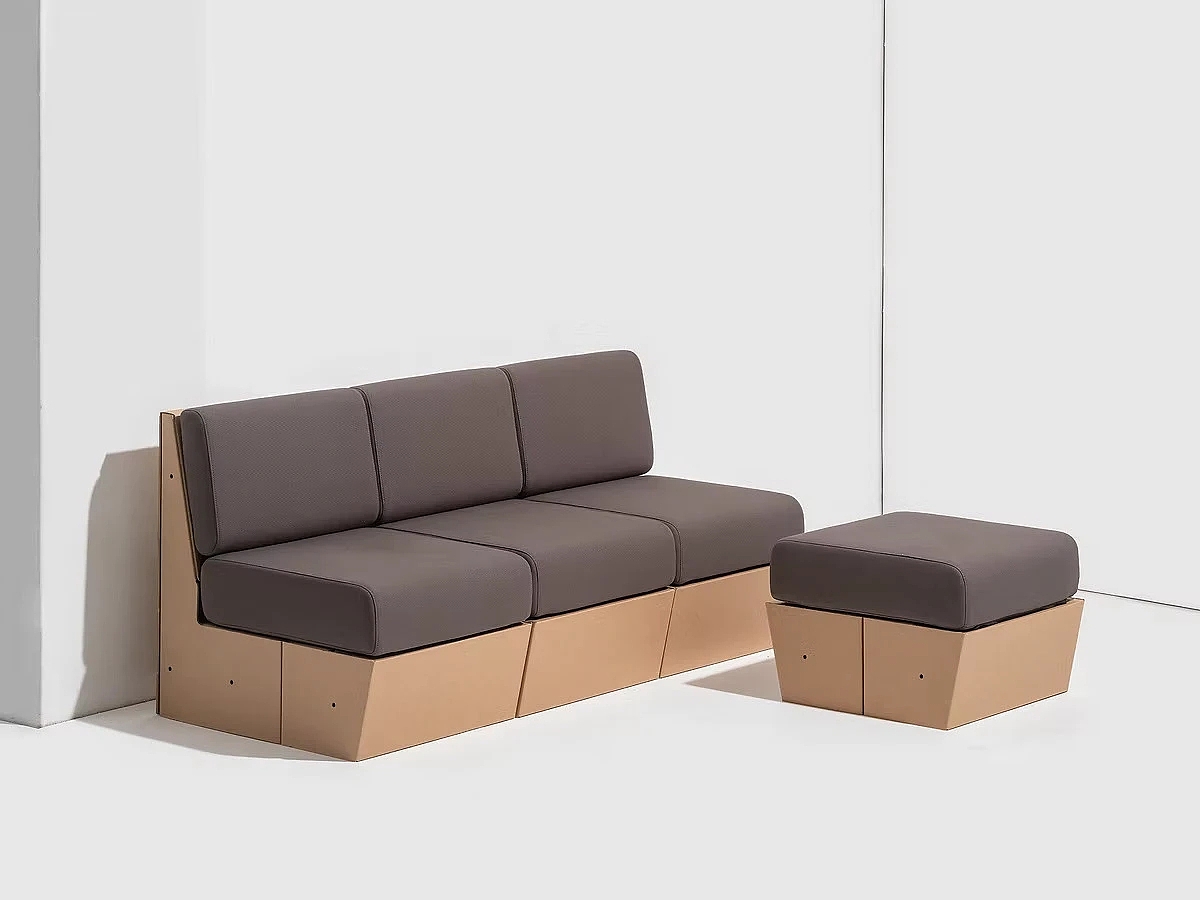 Voyage，PAPER POP，Cardboard Sofa，modularization，Environmental protection design，