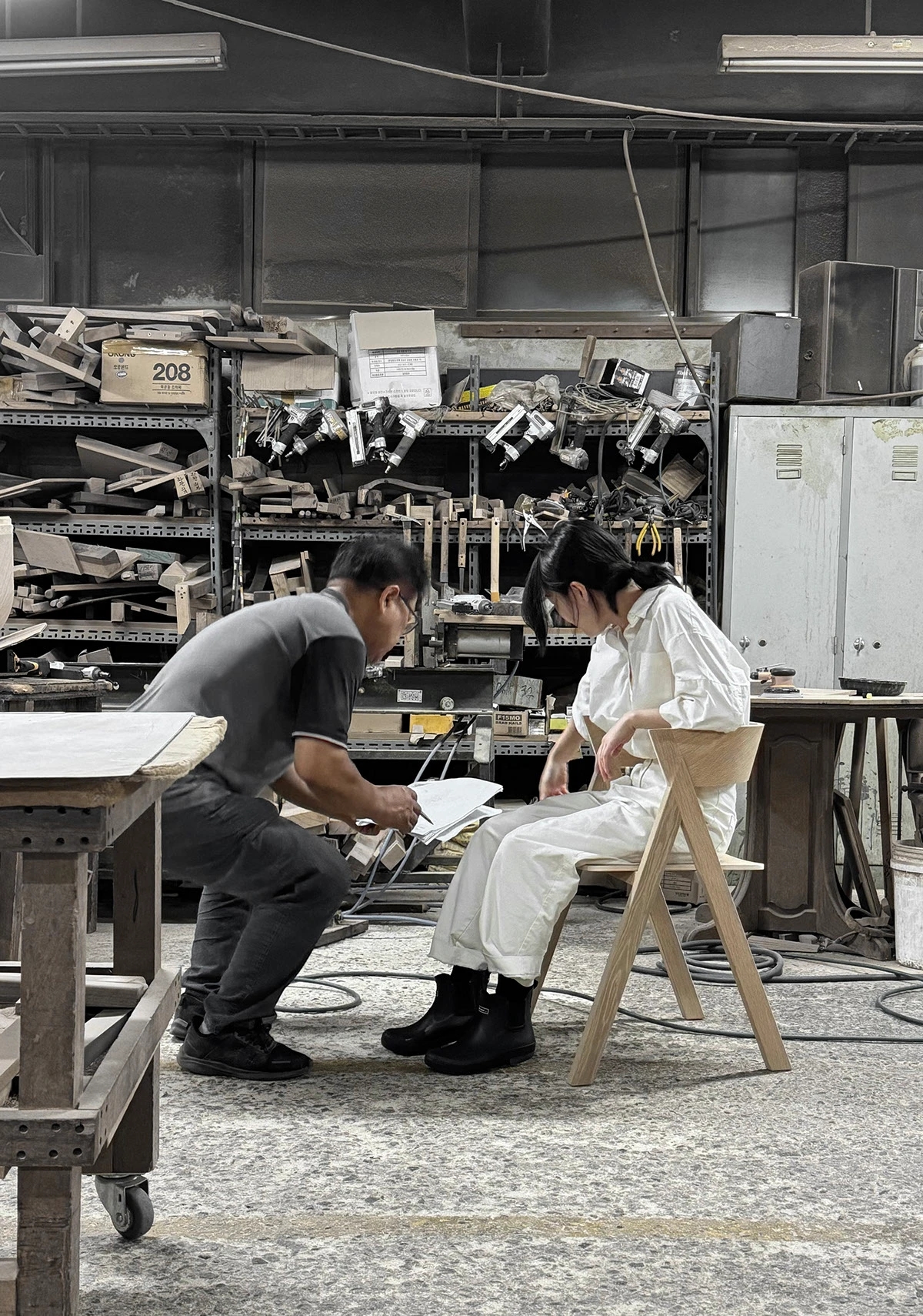 YY，White oak，Greeko Edition，Eave Chair，Environmental protection materials，