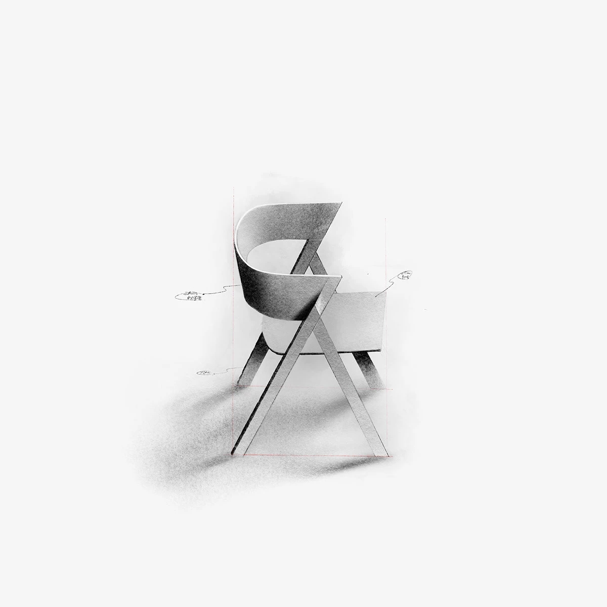 YY，White oak，Greeko Edition，Eave Chair，Environmental protection materials，