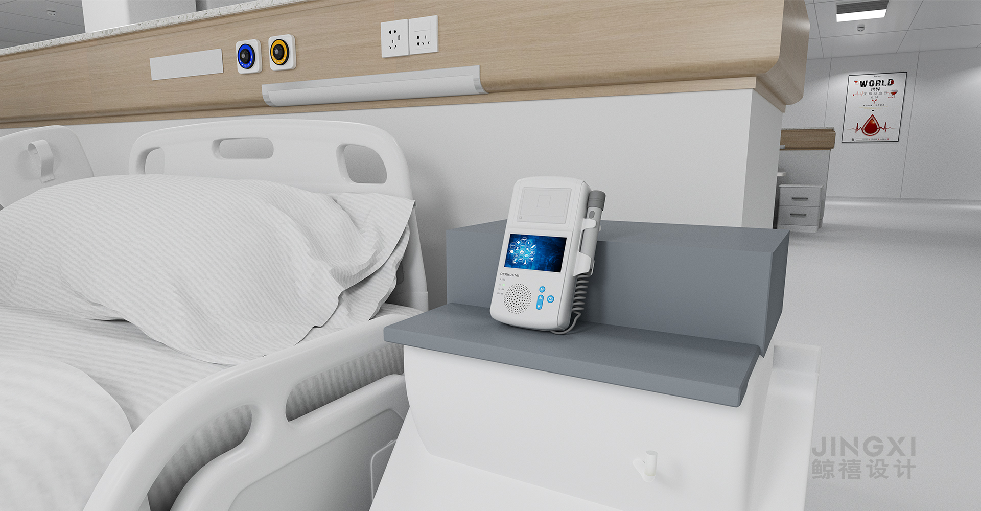 Design of Doppler blood flow analyzer，Design of Blood Analyzer，Medical product design，Medical device design，Medical equipment design，Medical device product design，Medical equipment design，