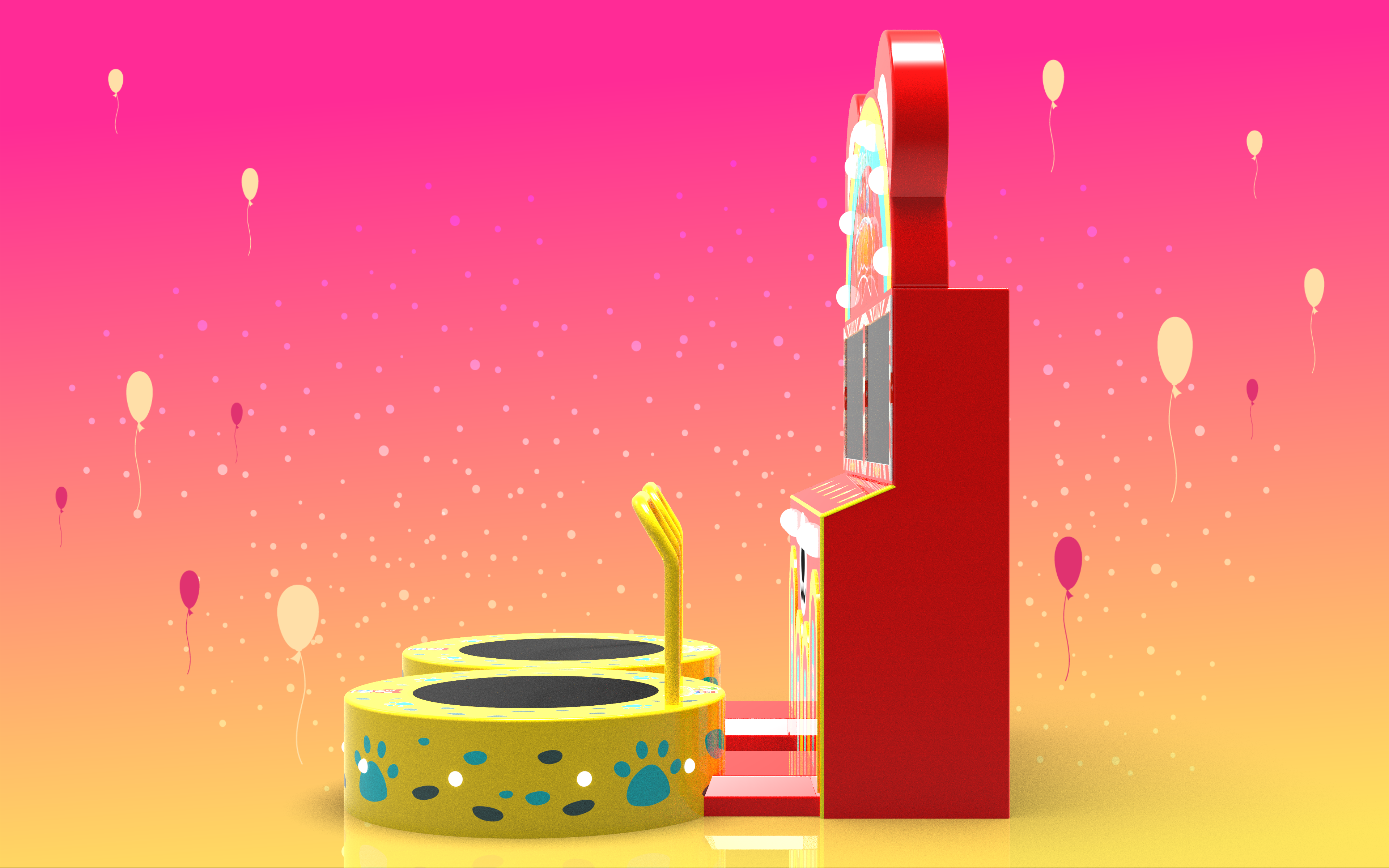 Trampoline，video game，recreational machines，