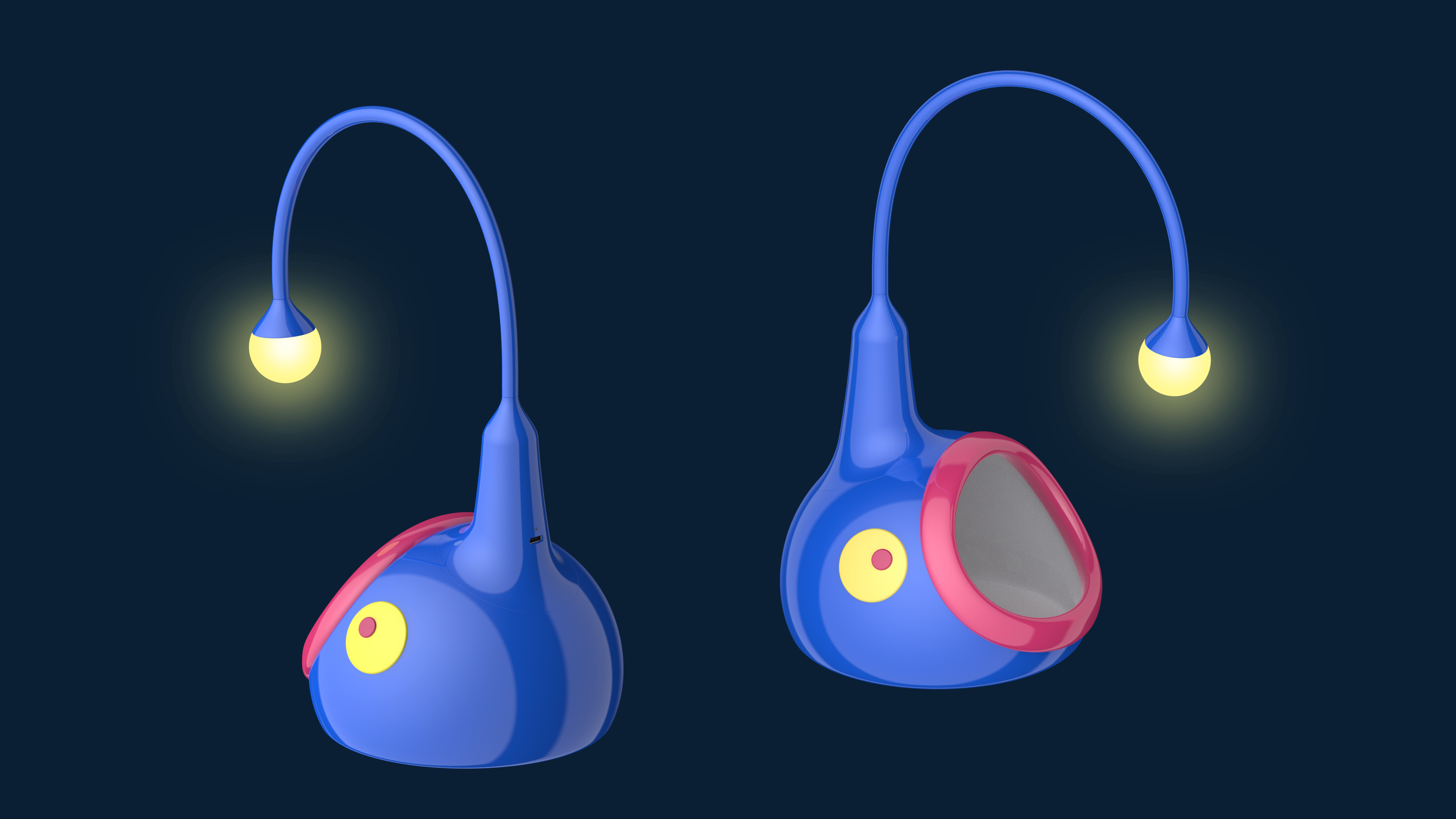 Lantern fish，Desk lamp，interesting，terror，ceramics，Ornaments，Atmosphere lamp，Jewelry box，