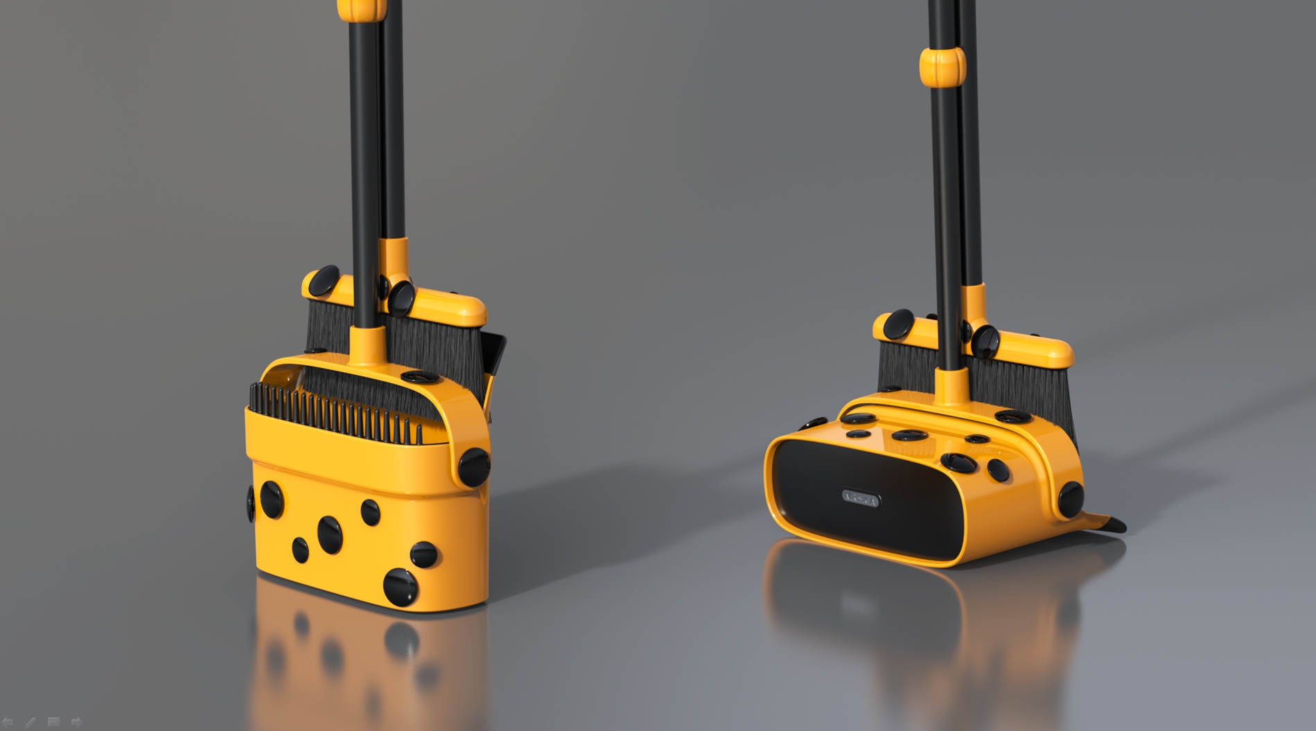 Broom dustpan, Kusama Yayoi, pumpkin，