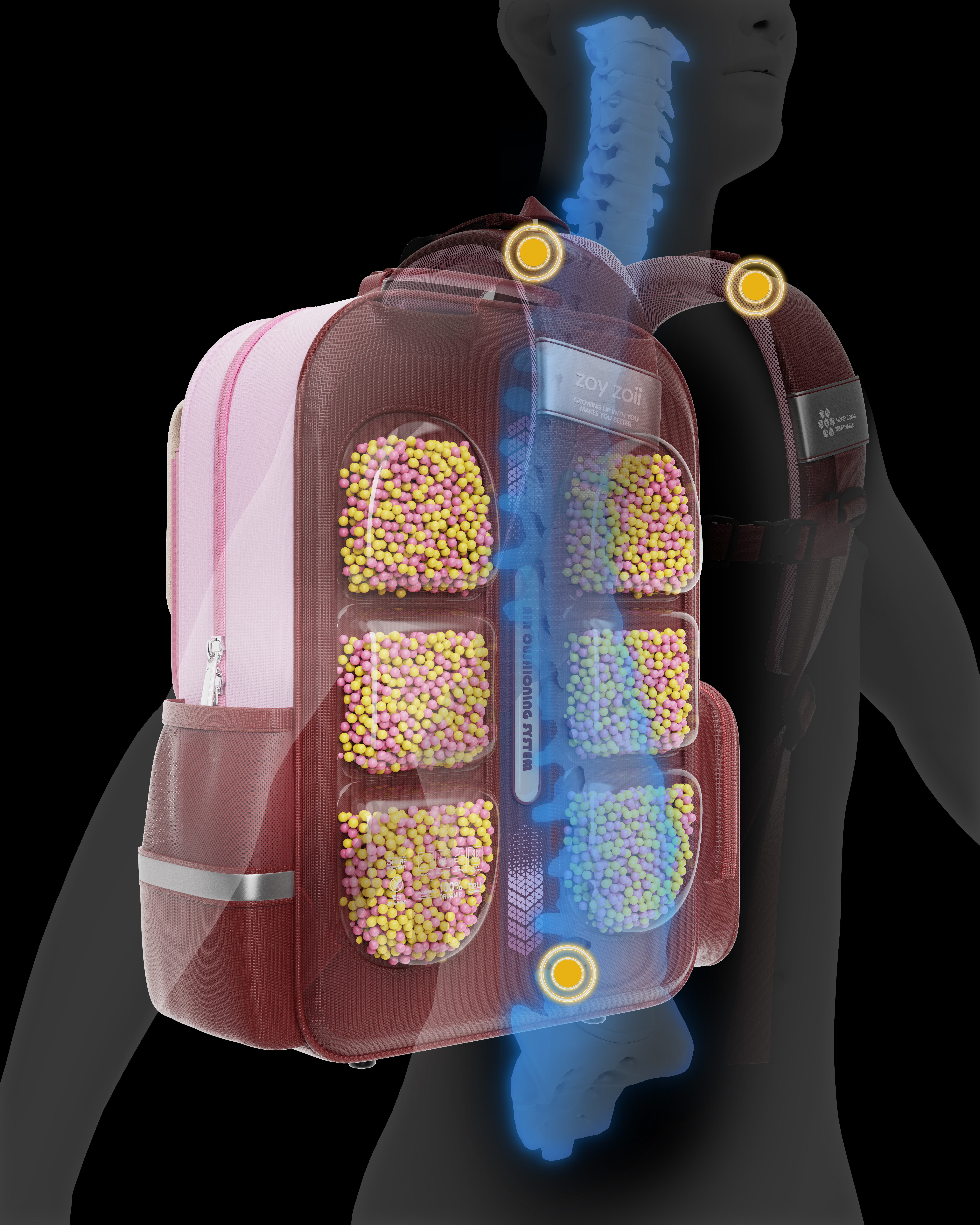 IGR certification，Spine-protecting Schoolbag，zoyzoii，